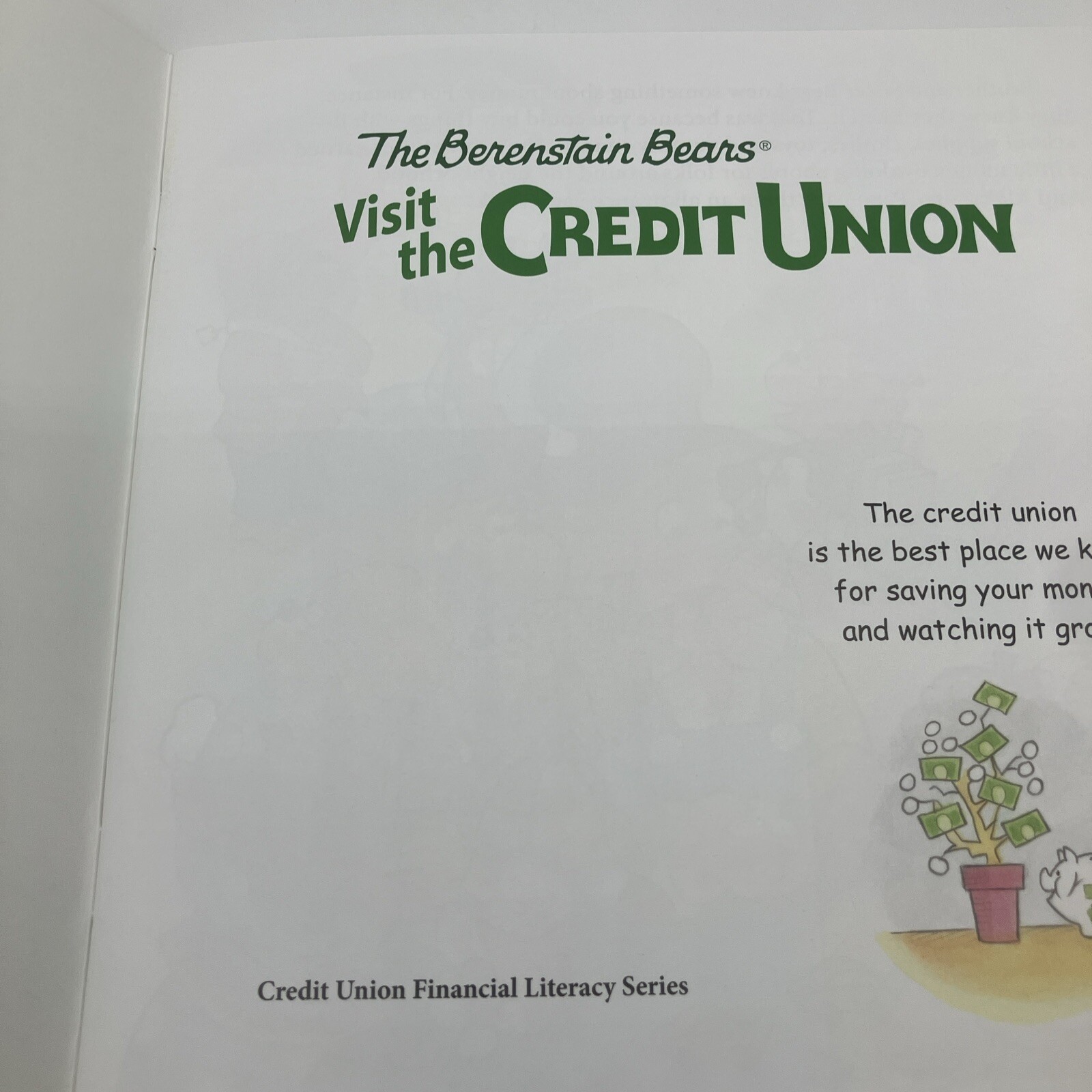 RARE COLLECTIBLE The Berenstain Bears Visit the Credit Union PB Paperback Book