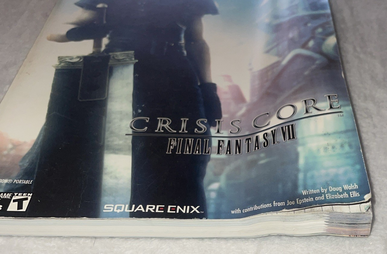 Crisis Core Final Fantasy VII BradyGames Strategy Guide COMPLETE w/ Error Poster