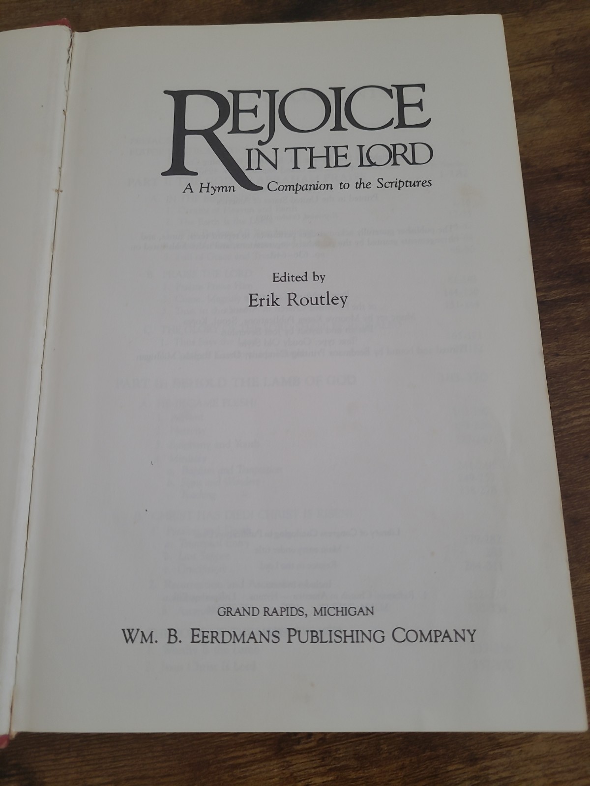 Rejoice in the Lord – Hardcover, Edited by Erik Routley (Wm. B. Eerdmans Pub. Co