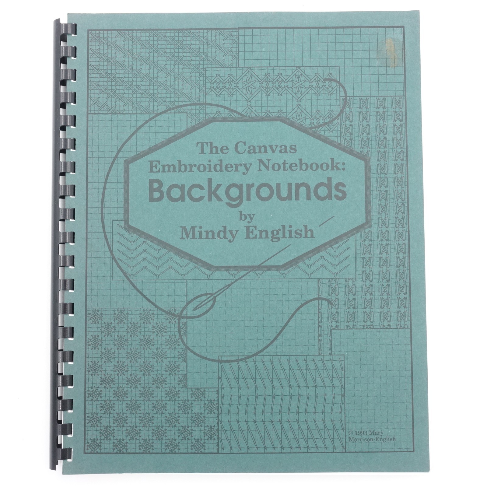 Canvas Embroidery Notebook Backgrounds Mindy English 1993 PB Plastic Spine VGUC