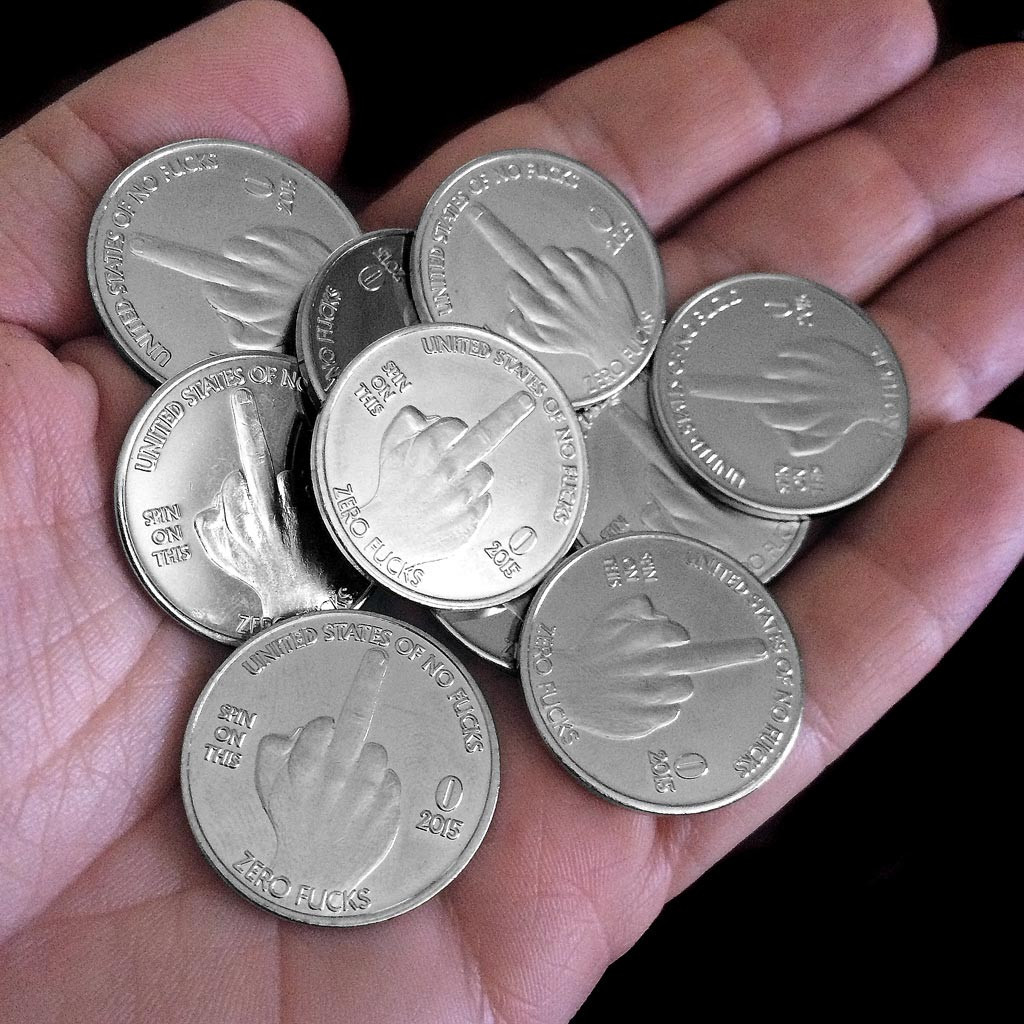 Zero Fucks Given Coins! The Finger 10-Pack – NEW
