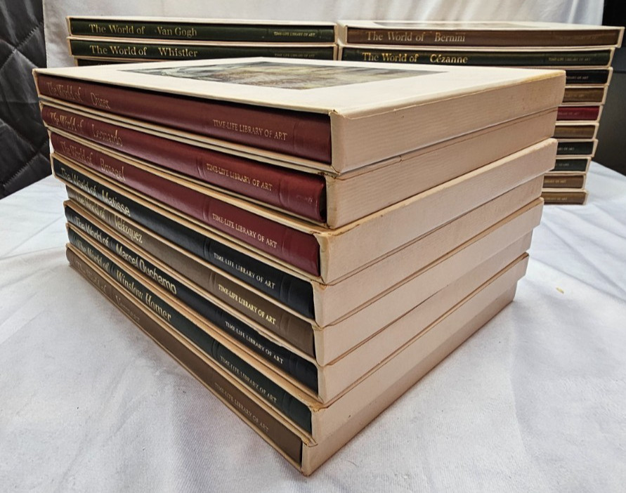 1967 Complete Set of 28 Time Life Library of Art Hardcovers w/Slip Covers-USED