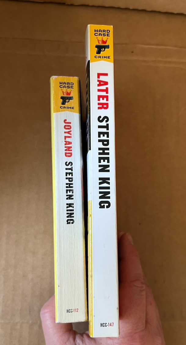 Stephen King Hard Case Crime Later And Joyland Paperback Edition Novels