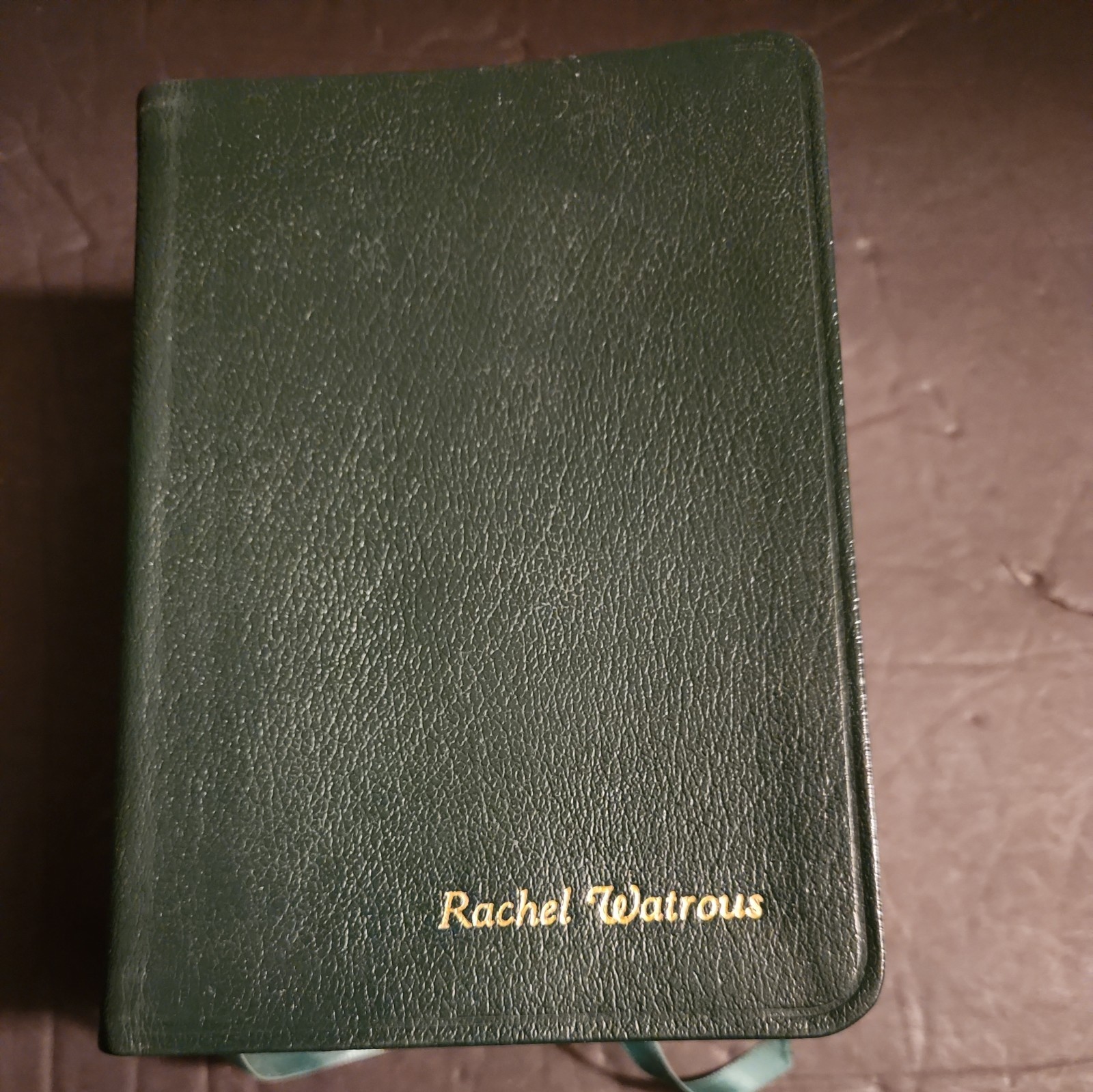 2004 green Leather Indexed Quadruple Combination nice clean copy 4in x 6in