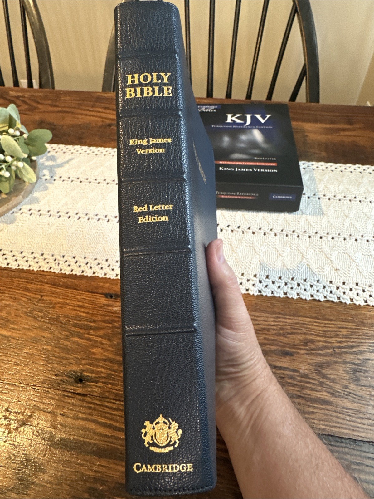 Cambridge Turquoise Ref KJV BIBLE Blue Goatskin Brand New!