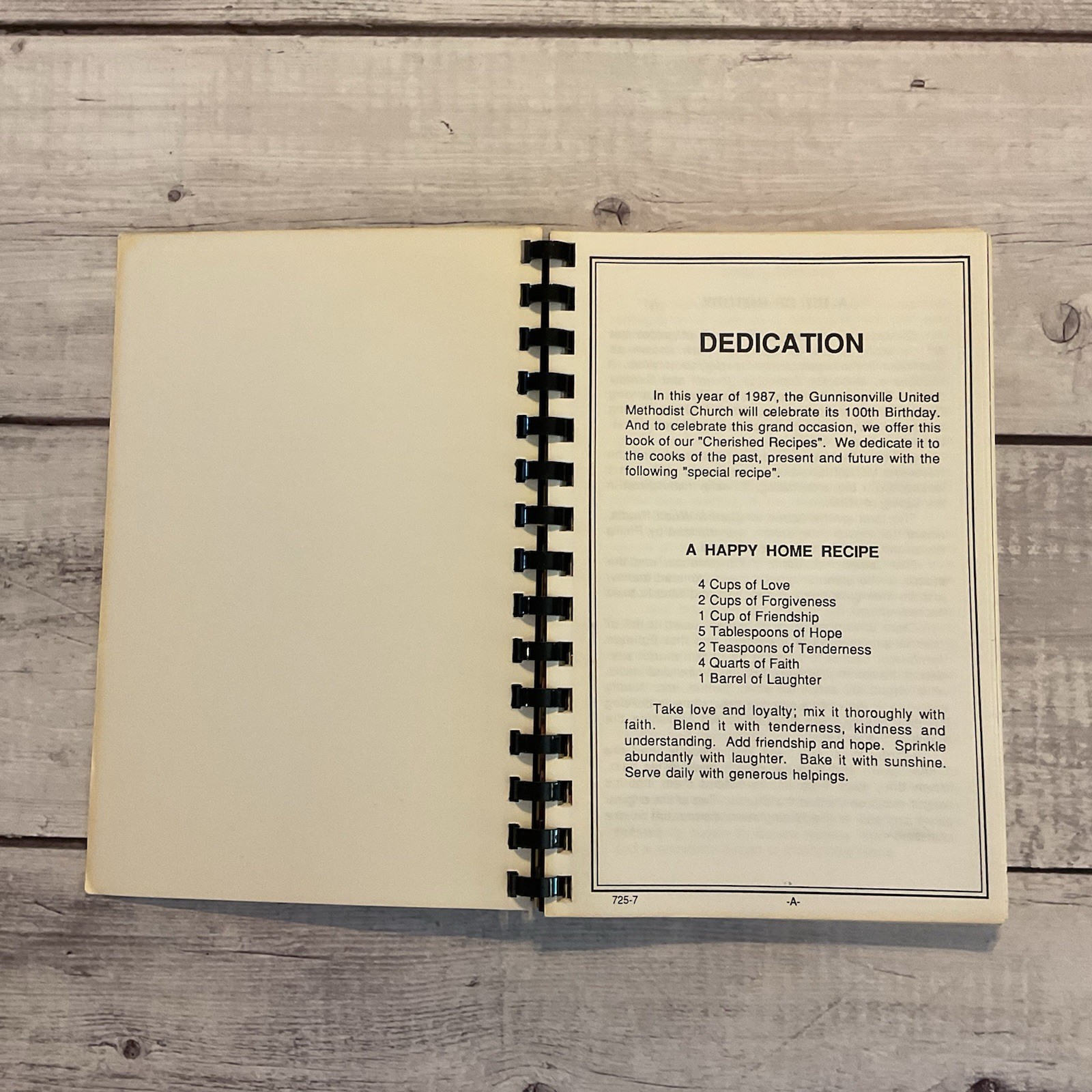 Cherished Recipes Gunnisonville United Methodist Church Lansing MI Cookbook