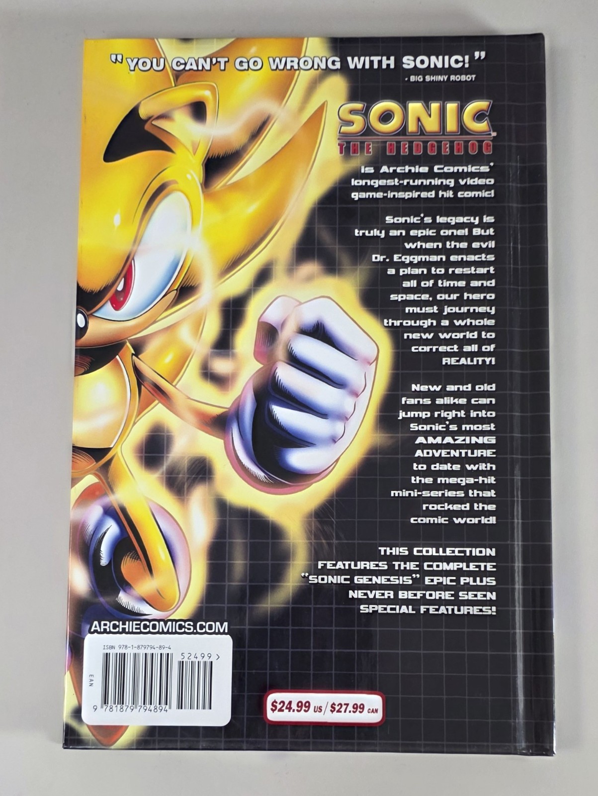 SONIC: GENESIS (Achie Comics 2012 GN Hardcover Hedgehog ~ Flynn Spaz Yardley)