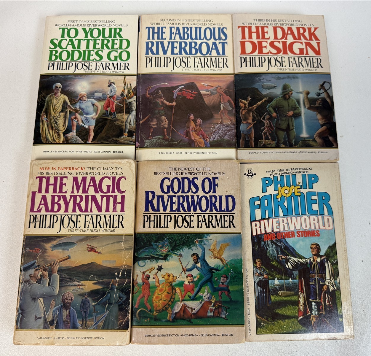 Philip Jose Farmer Lot 6 Riverworld Scattered Bodies Fabulous Riverboat Dark Des