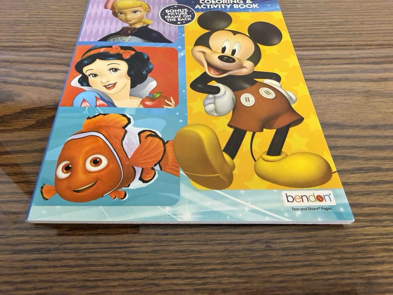 DISNEY Jumbo Coloring & Activity Book Bendon Games Puzzles + BONUS Picture Frame
