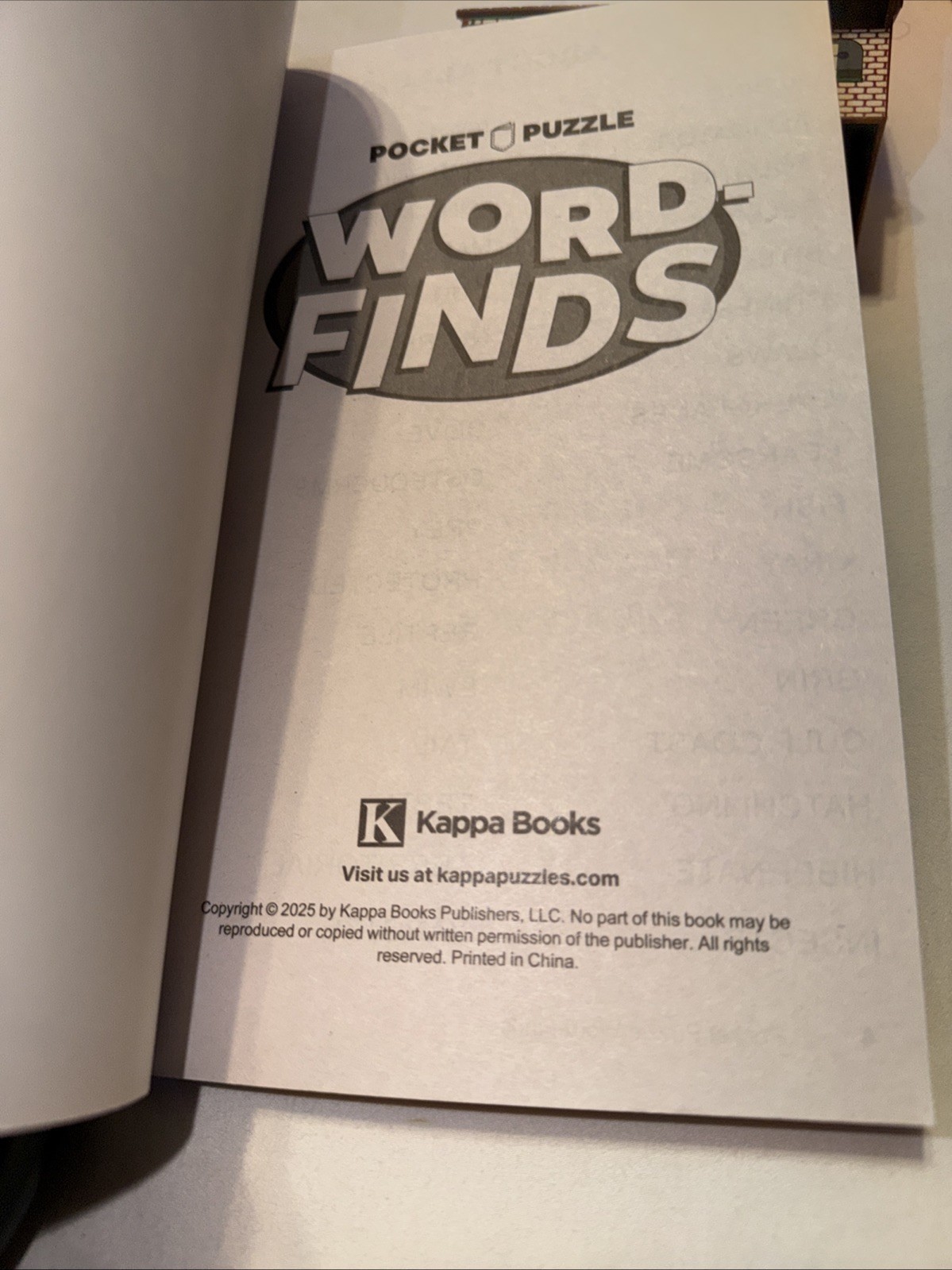 KAPPA Word-Find Pocket Puzzle Volume 267 Pages 130 W/ 58 Puzzles Large Print NEW