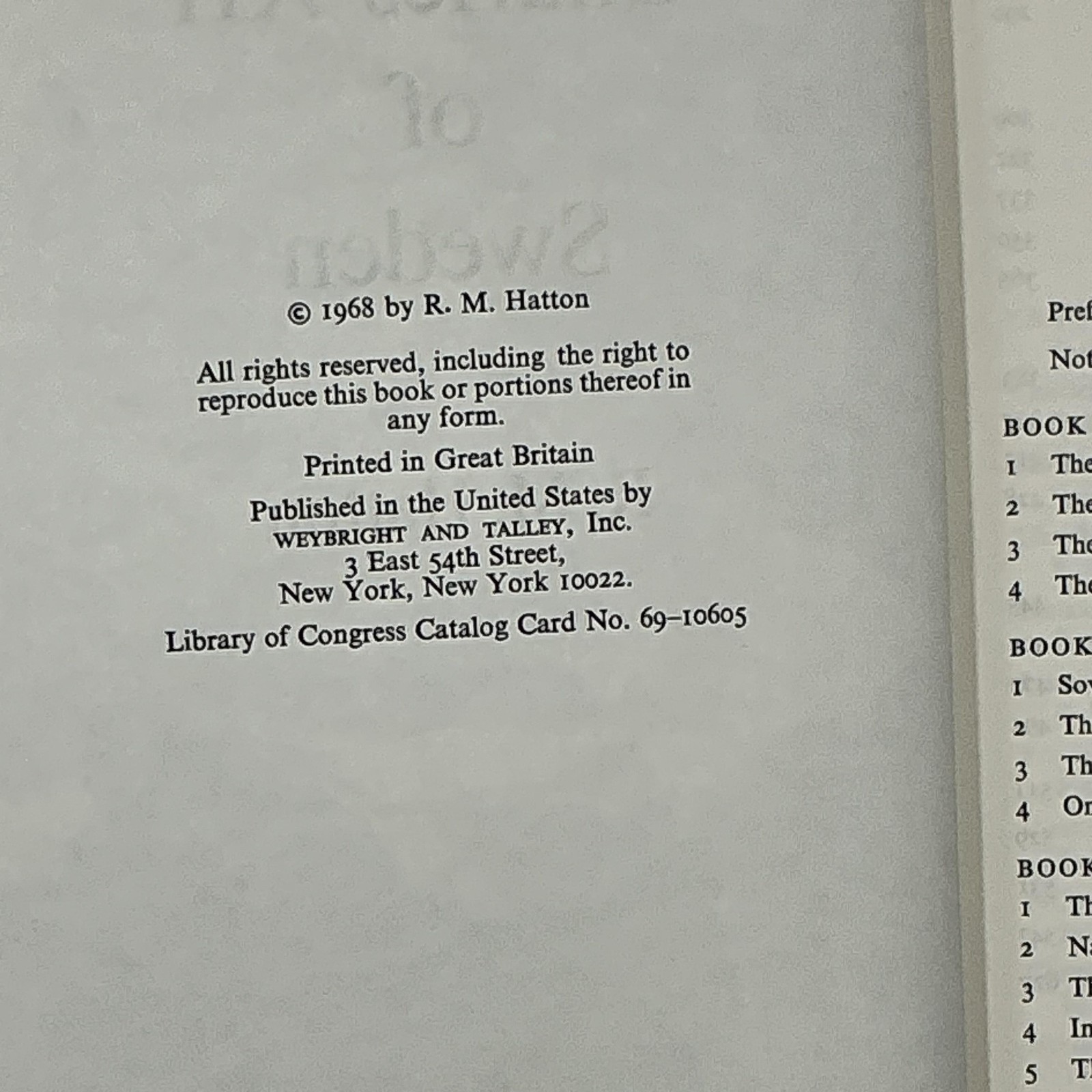 Charles XII Of Sweden R. M. Hatton Hardcover 1968 Weybright & Talley UK White