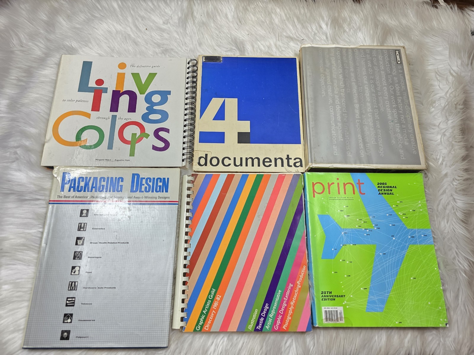 6 Vintage Art Design Color Graphic Print Packaging Books How To Bundle Lot B9