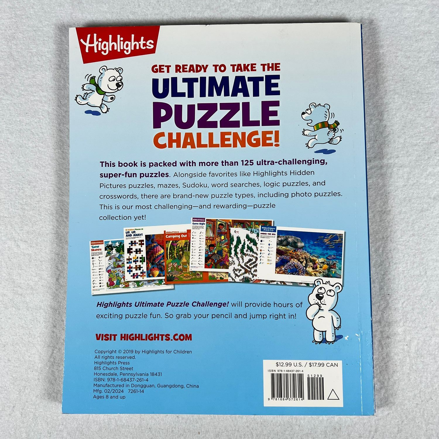 Highlights Ultimate Puzzle Challenge Book Hidden Pictures Word Search Mazes Used