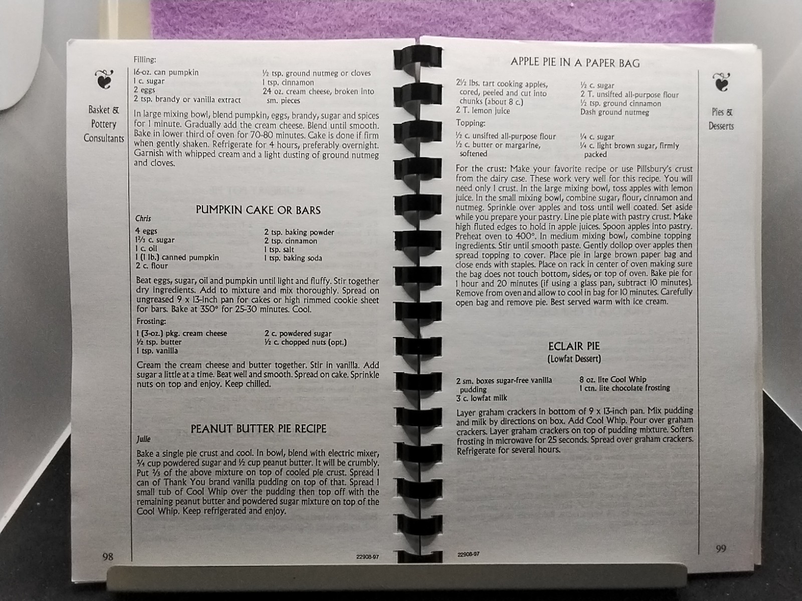 VTG 1998 New Recipes for Old Friends Spiral-Bound Cookbook By Morris Press