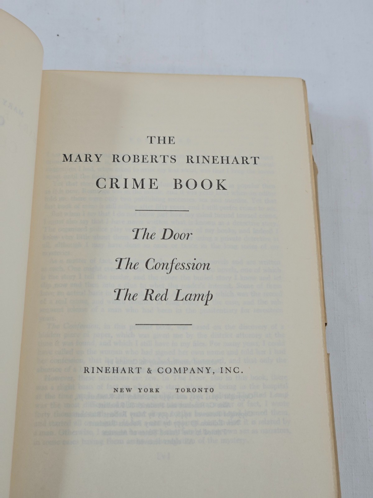 The Mary Roberts Rinehart Crime Book 1957 New Edition Hardcover Dust Jacket