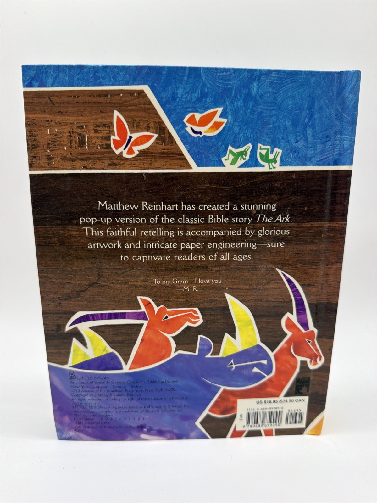 The Ark Pop Up Book by Matthew Reinhart, Animals Bible Story Good Condition A7
