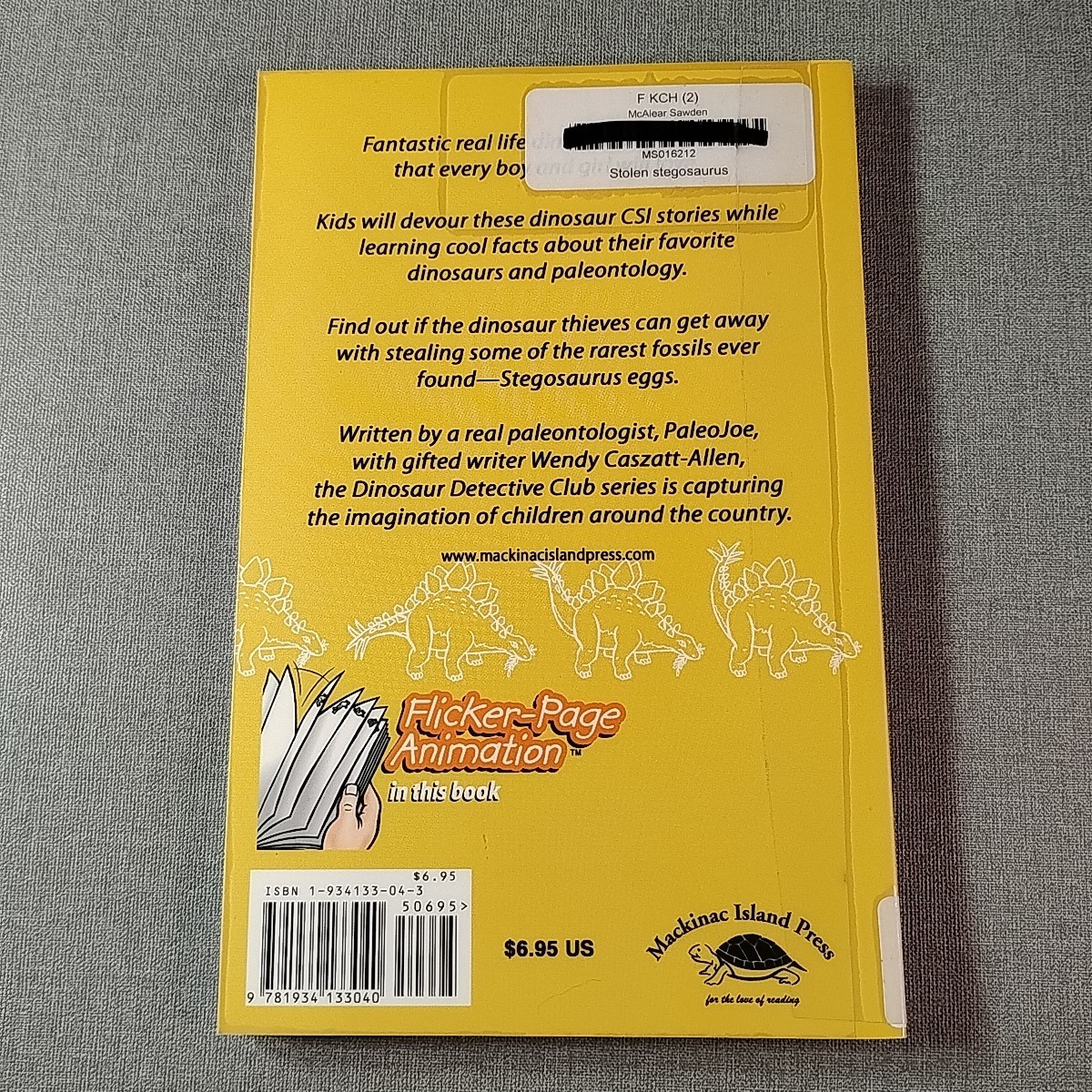 Paleo Joe Dinosaur Detective Club 2 Both Signed Book Lot Stegosaurus Sabertooth