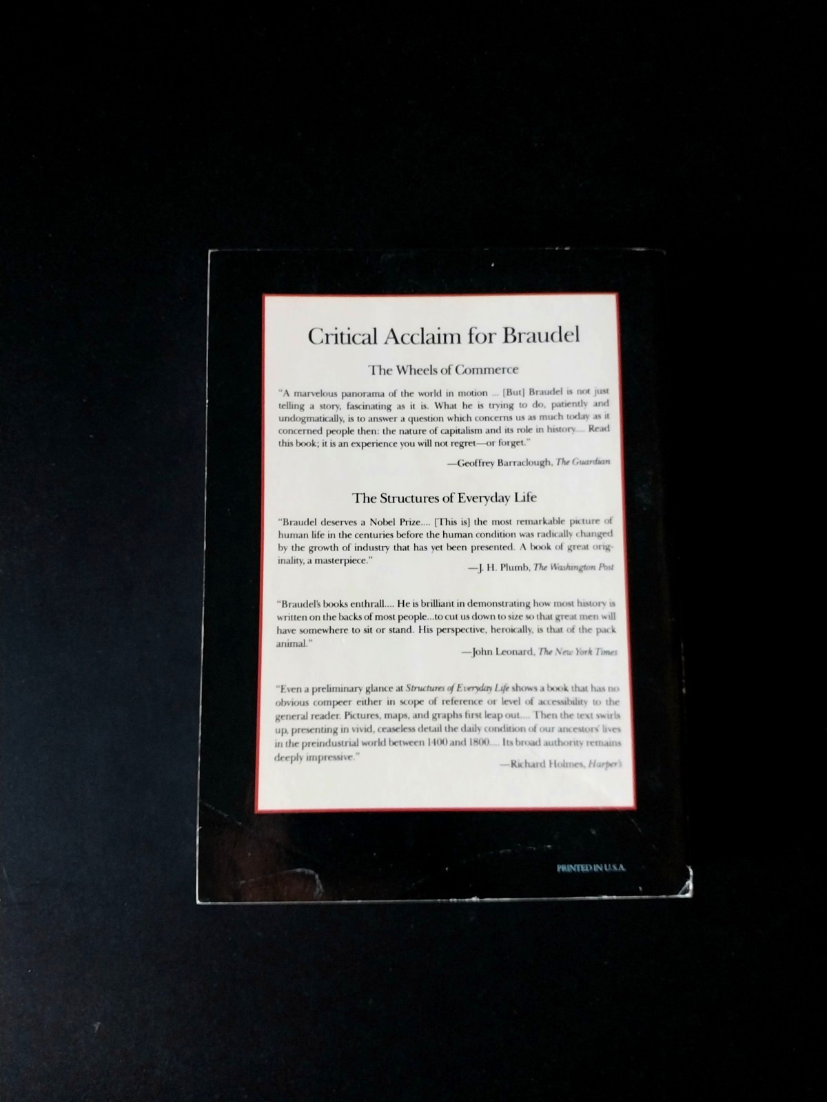Fernand Braudel – The Wheels of Commerce (Civilization & Capitalism: 15Th-18th