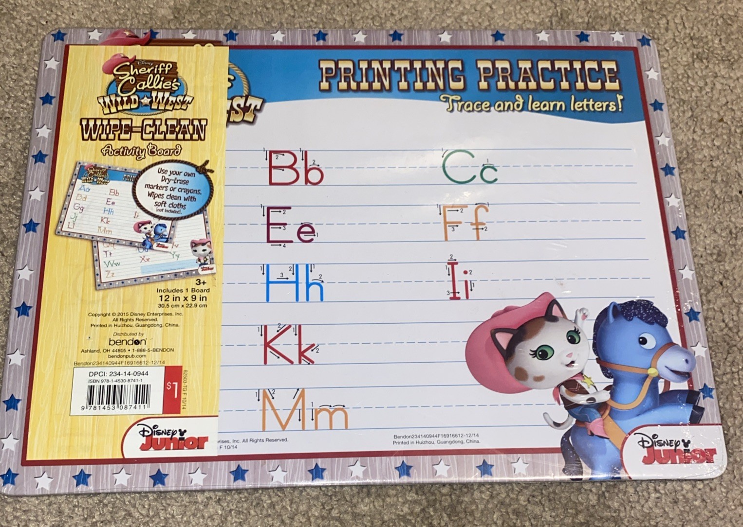 Disney Sheriff Callie’s Printing Practice Trace And Learn Activity Board