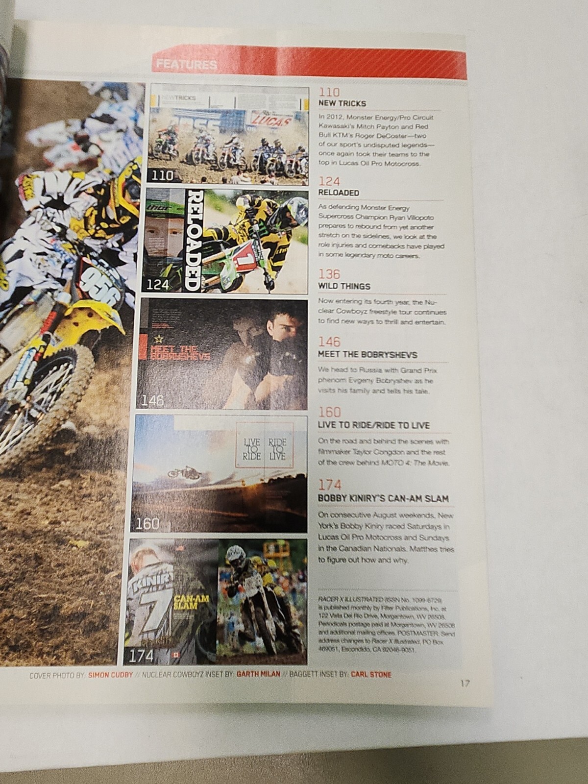 RACER X MAGAZINE DECEMBER 2012 VOL 15 NO 12 NATIONALS WRAP-UP/ RYAN…
