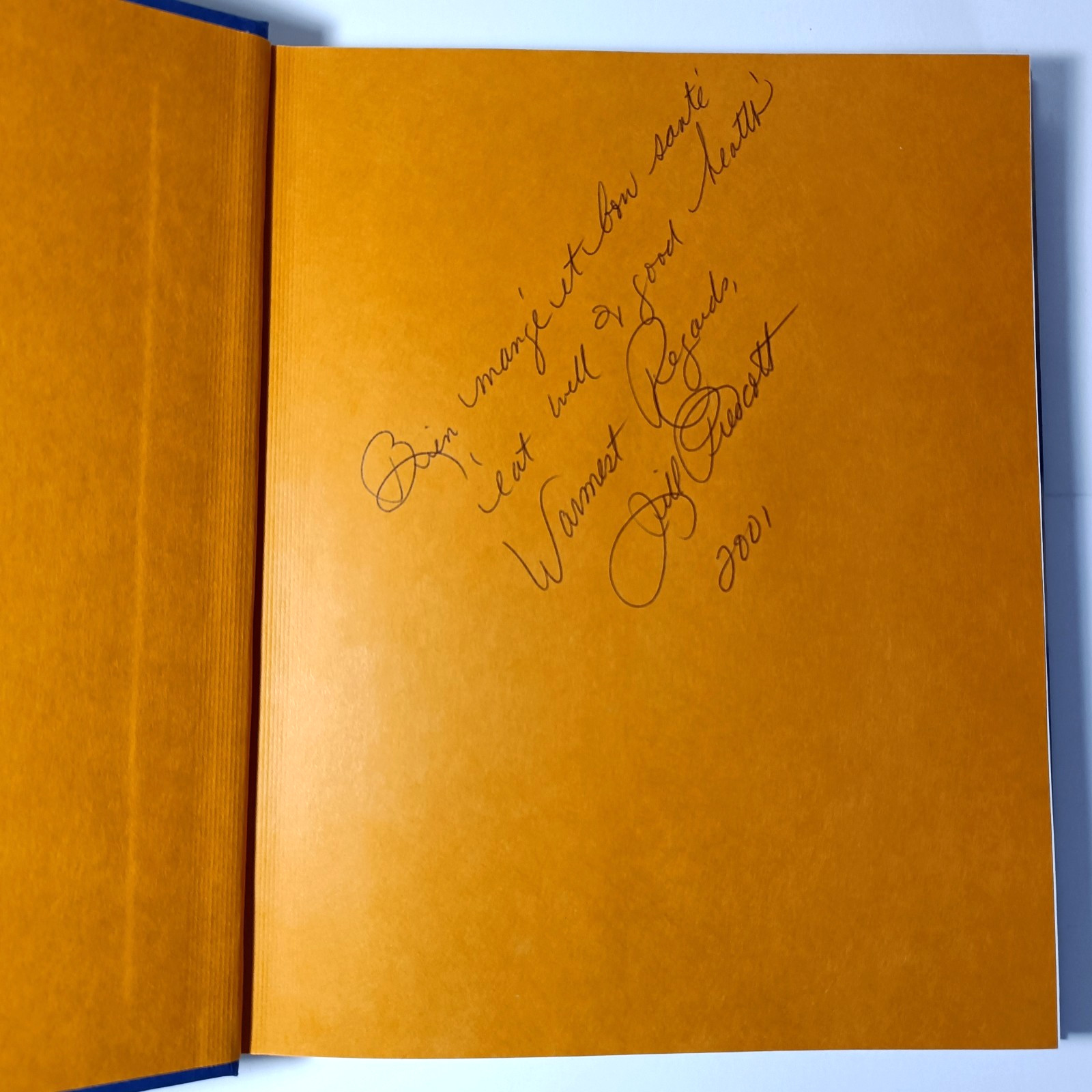 Ecole de Cuisine SIGNED by Jill Prescott 2001 Ten Speed Press 1st printing