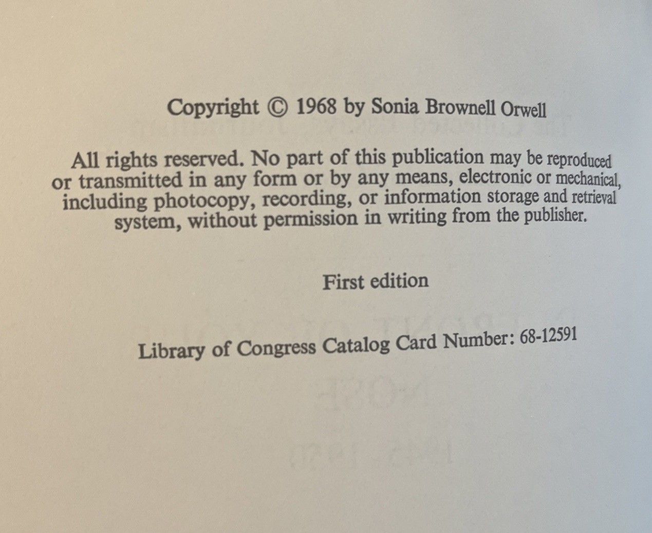 IN FRONT OF YOUR NOSE, 1945-1950 (FIRST EDITION WORKS OF George Orwell Hardback