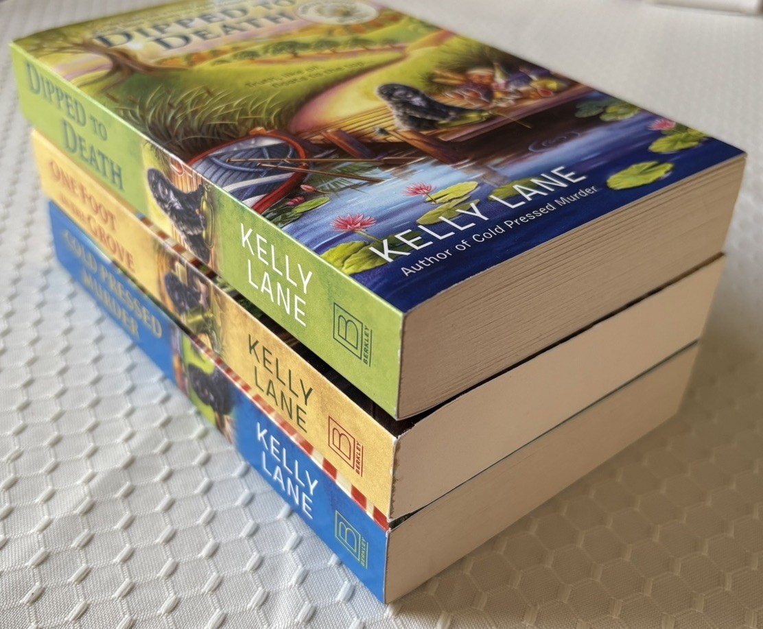 Lot of 3 Cozy Mysteries By Kelly Lane An Olive Grove Series First 1, 2, 3 Books