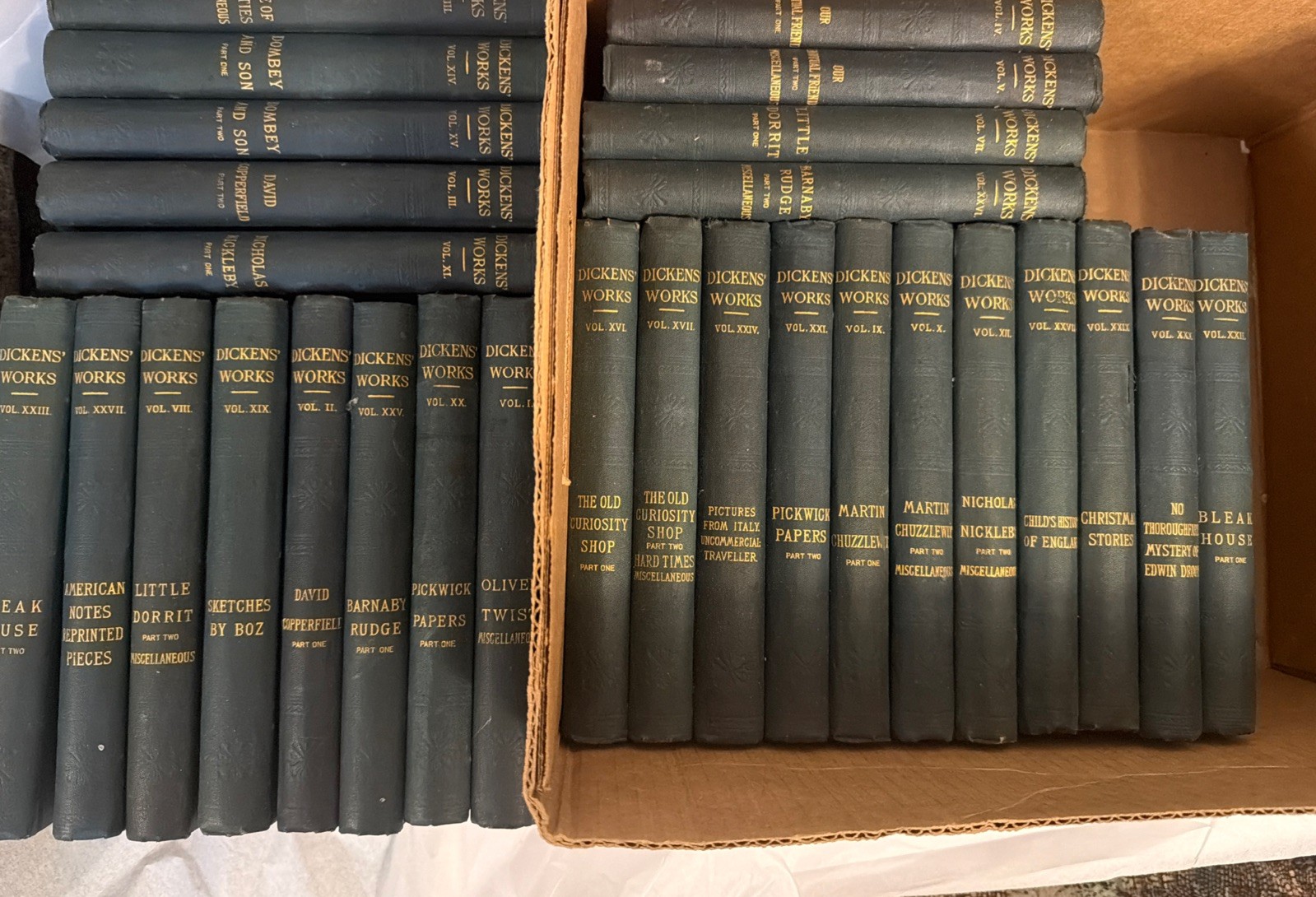 Antique 1890’s The Works Of Charles Dickens Peter Fenelon Collier Lot Of 28/30