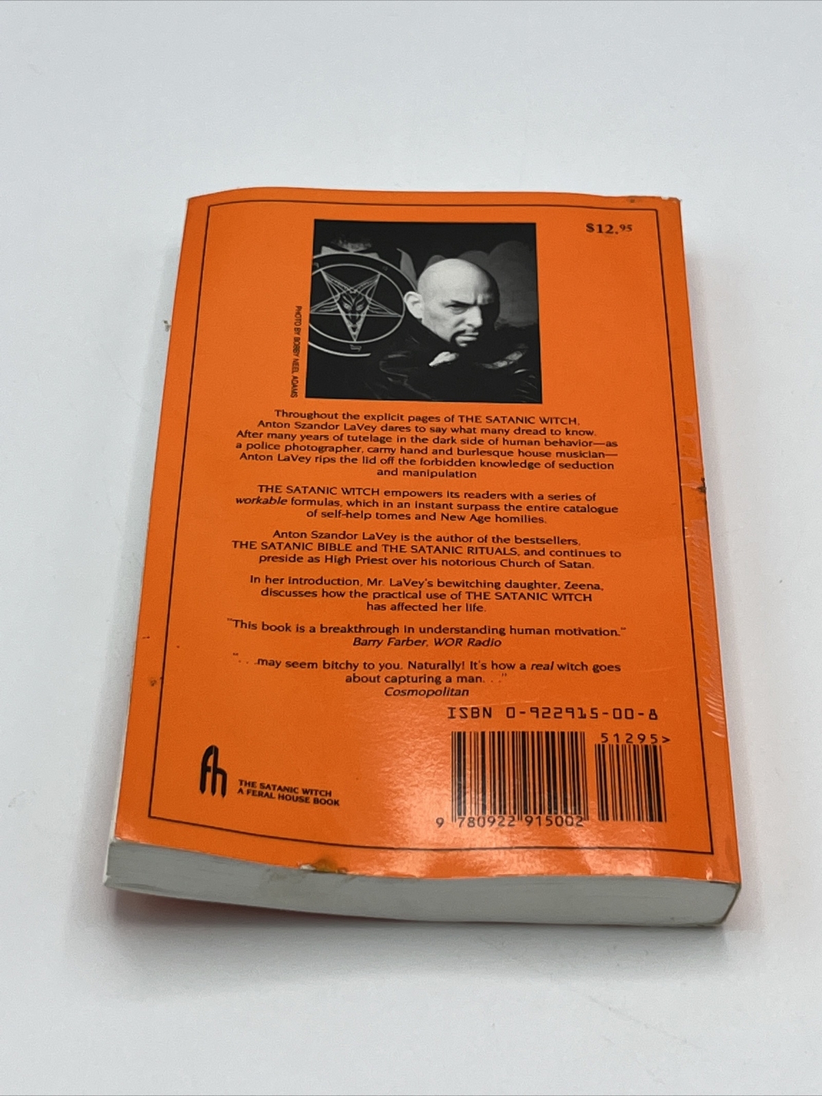 Anton Szandor Lavey The Satanic Witch Feral House 1989 Church of Satan Satanism