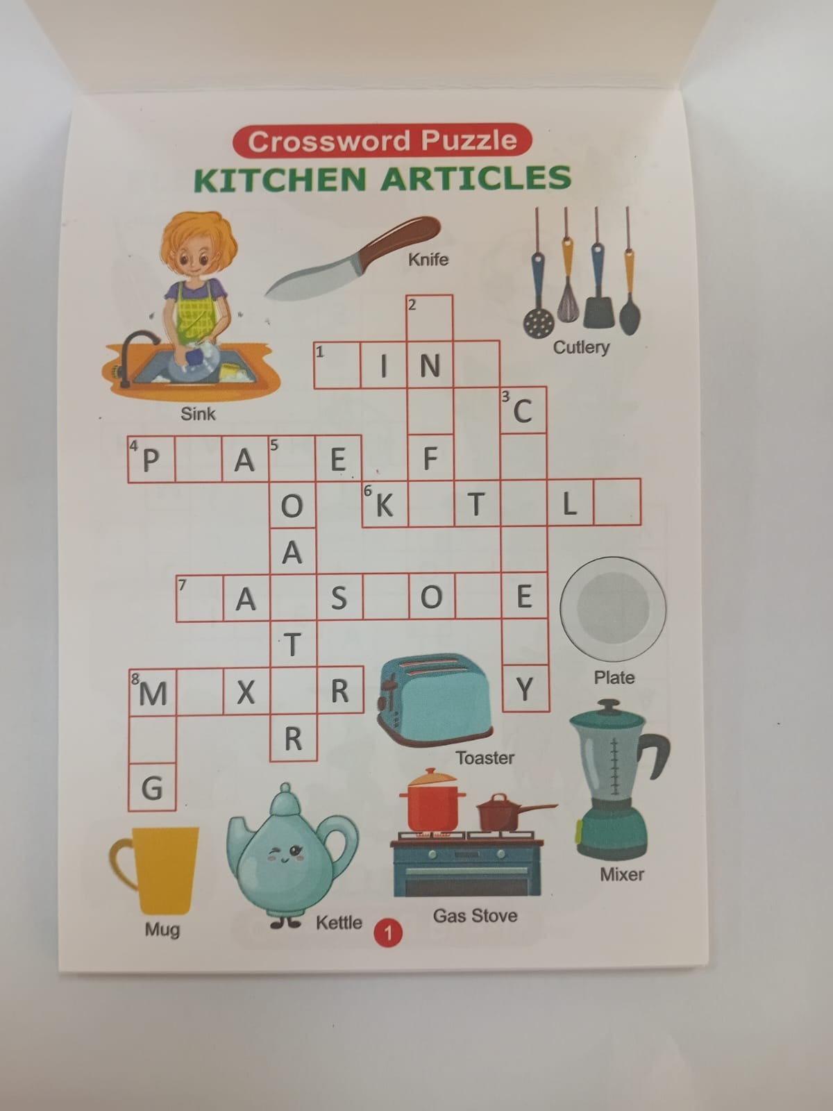 learning books for kids Crossword Puzzle Book Spelling Learning Fun 60 Puzzles