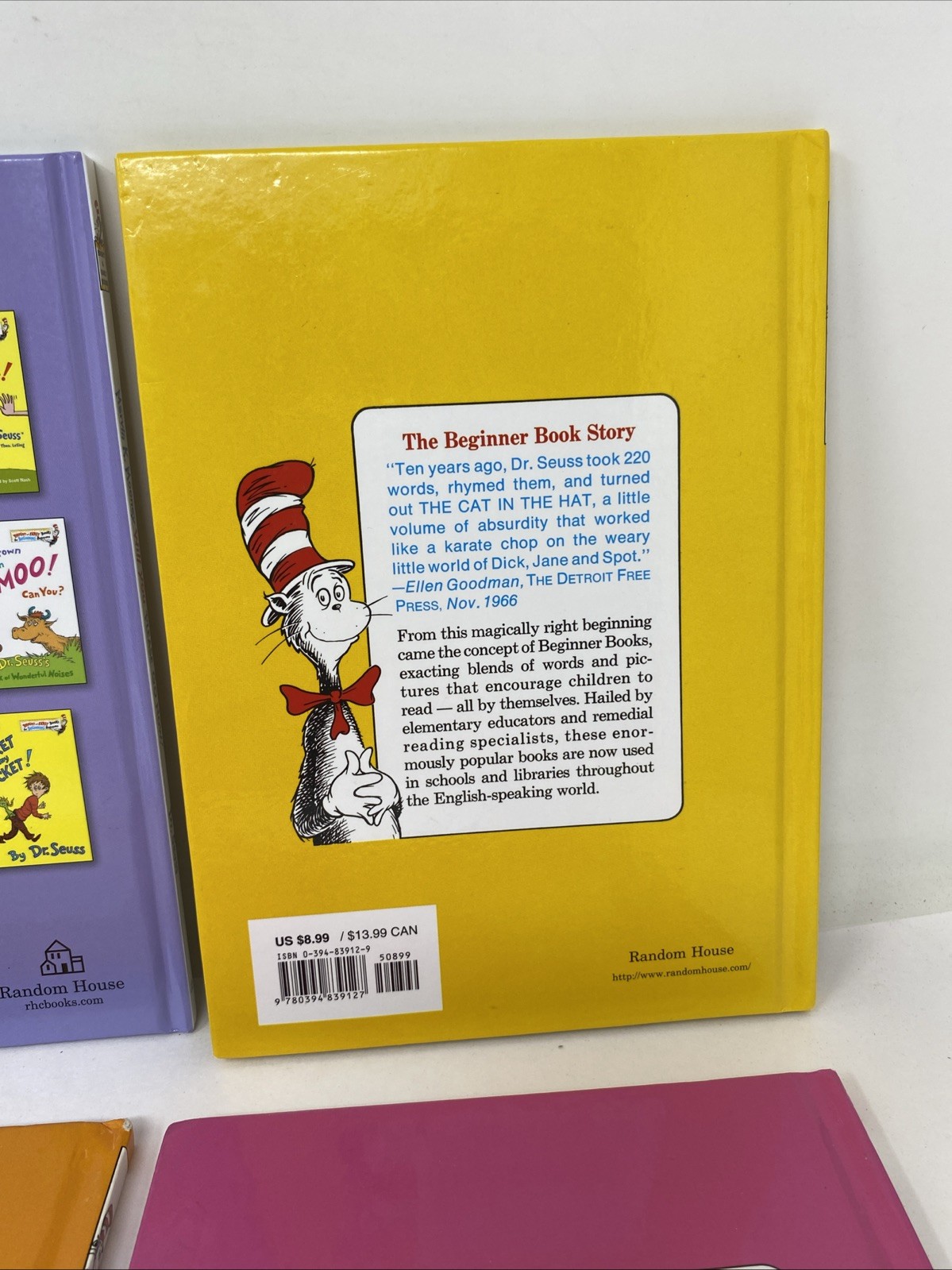 Lot of 6 Dr. Seuss Cat In The Hat Beginner Books HC 9.25 x 6.75 FREE SHIPPING!