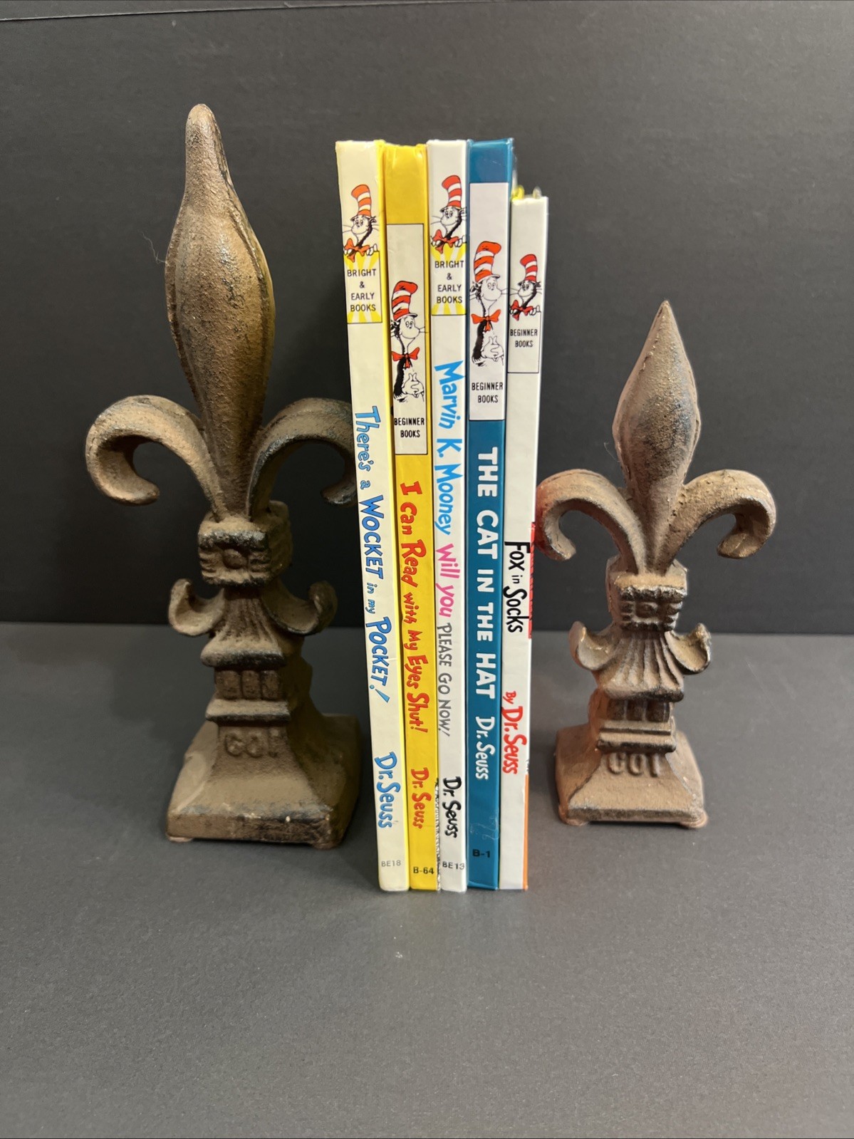 Dr Seuss Beginner Books Lot of 5 Cat in the Hat Fox in Socks Wocket Marvin