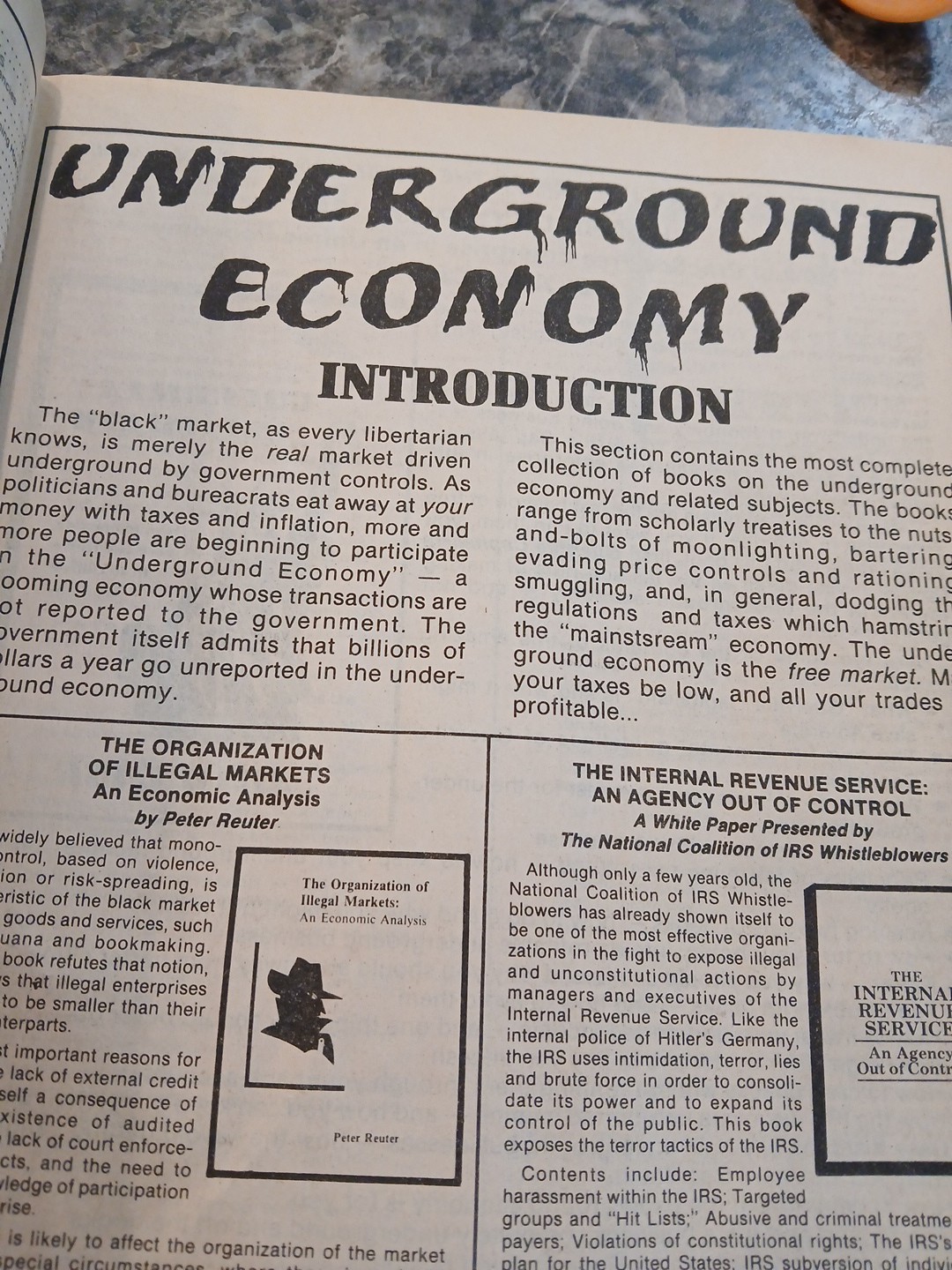 ROBERT ANTON WILSON Two articles in LOOMPANICS Unlimited book catalog 1989 VG