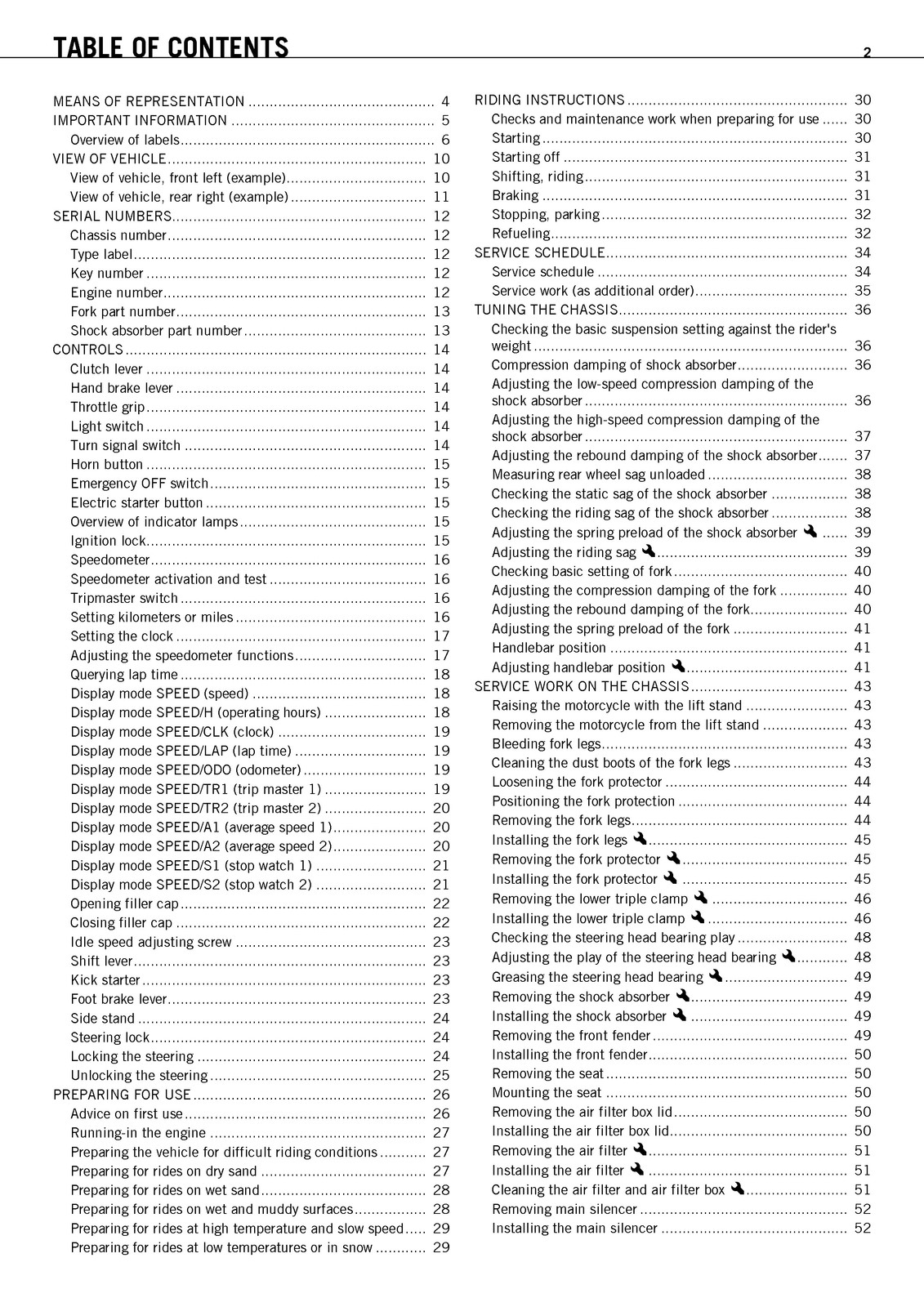 KTM 350 EXC-F Motorcycle Owners Manual 2012 – STEEL WIRE BOUND – TOUGH COVERS
