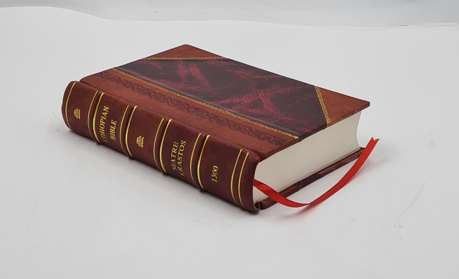 Ethiopian bible 1300 by Ma?t?re Krastos [Leather Bound]