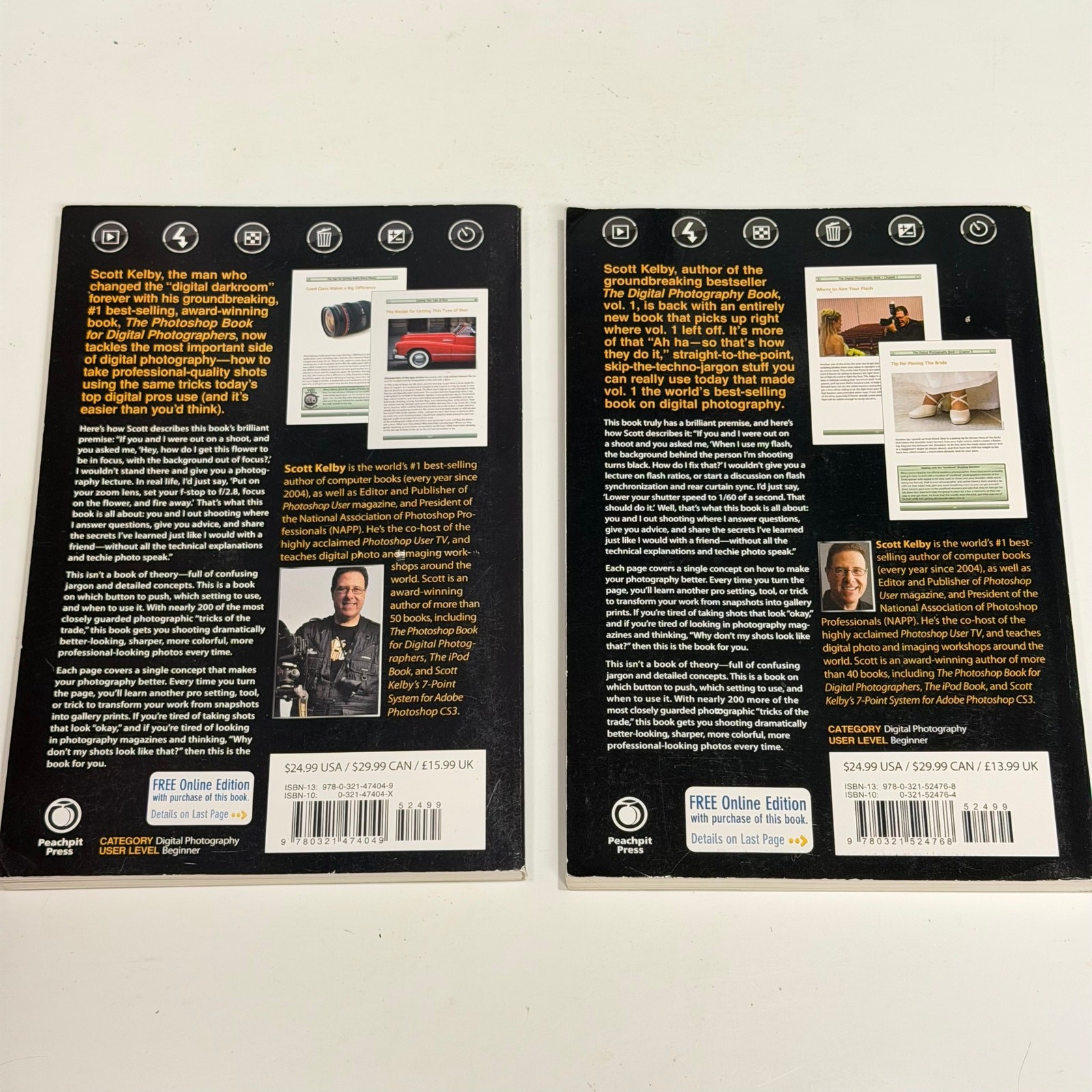 Scott Kelby Digital Photography Book Vol 1 & 2 Bundle Beginner Guide