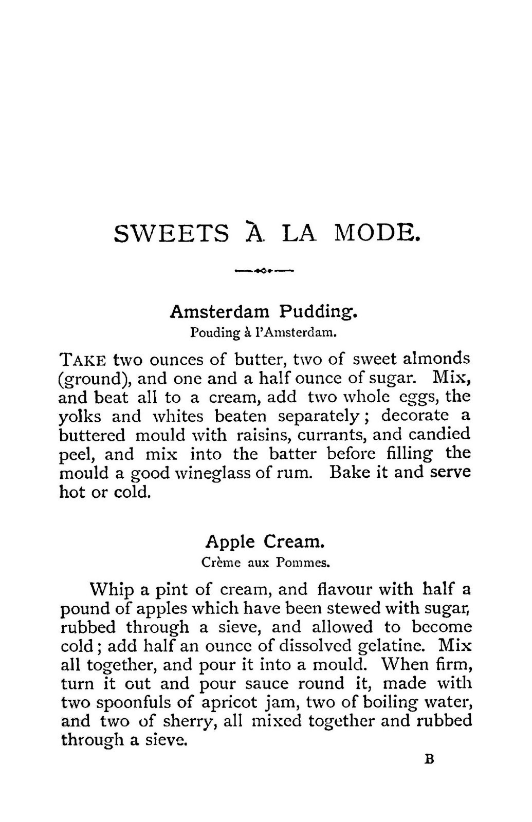 1895 Sweets And Supper Dishes À La Mode Vintage Cook Book 82 Pages