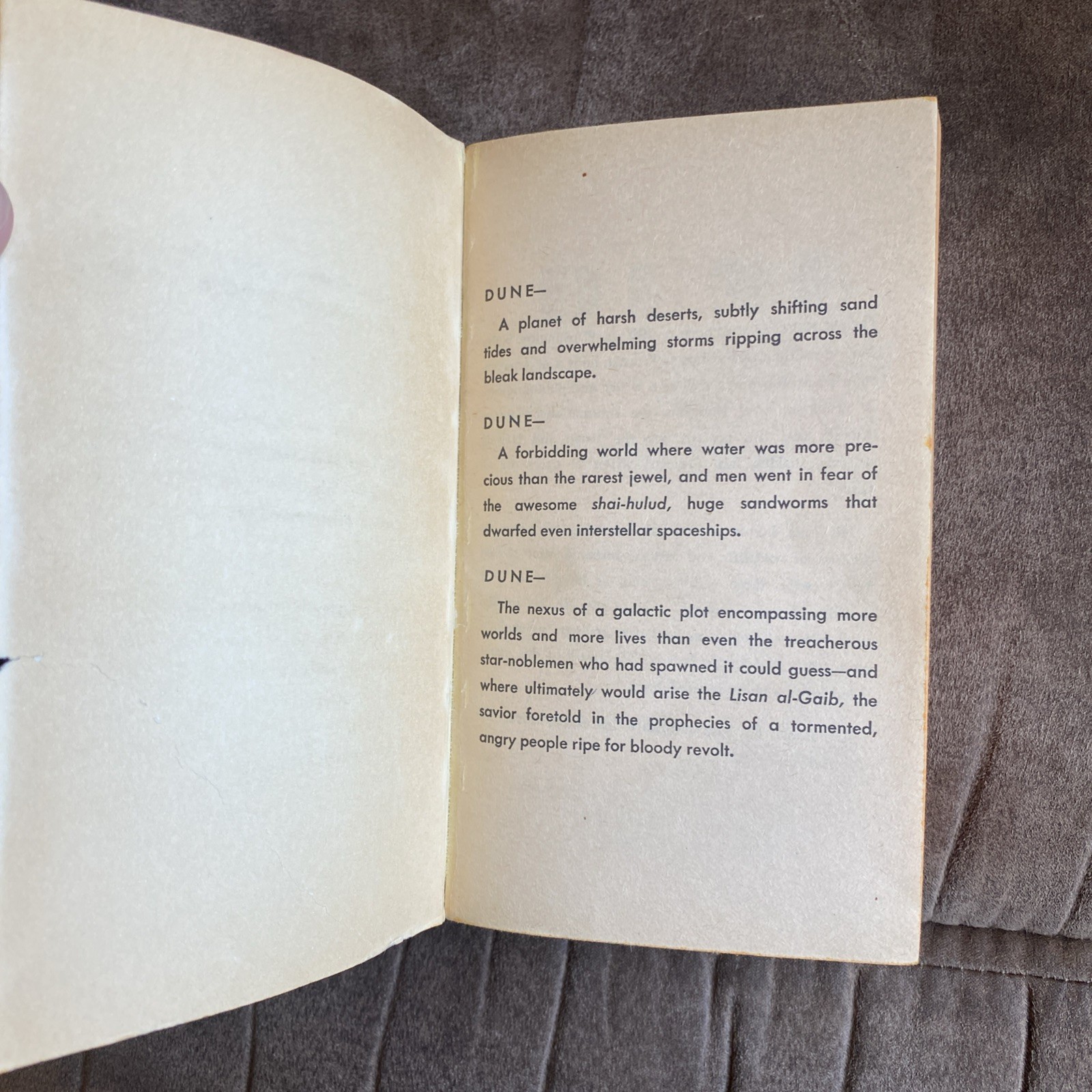 DUNE Frank Herbert 1965 vintage paperback $1.25 Ace Book 17261