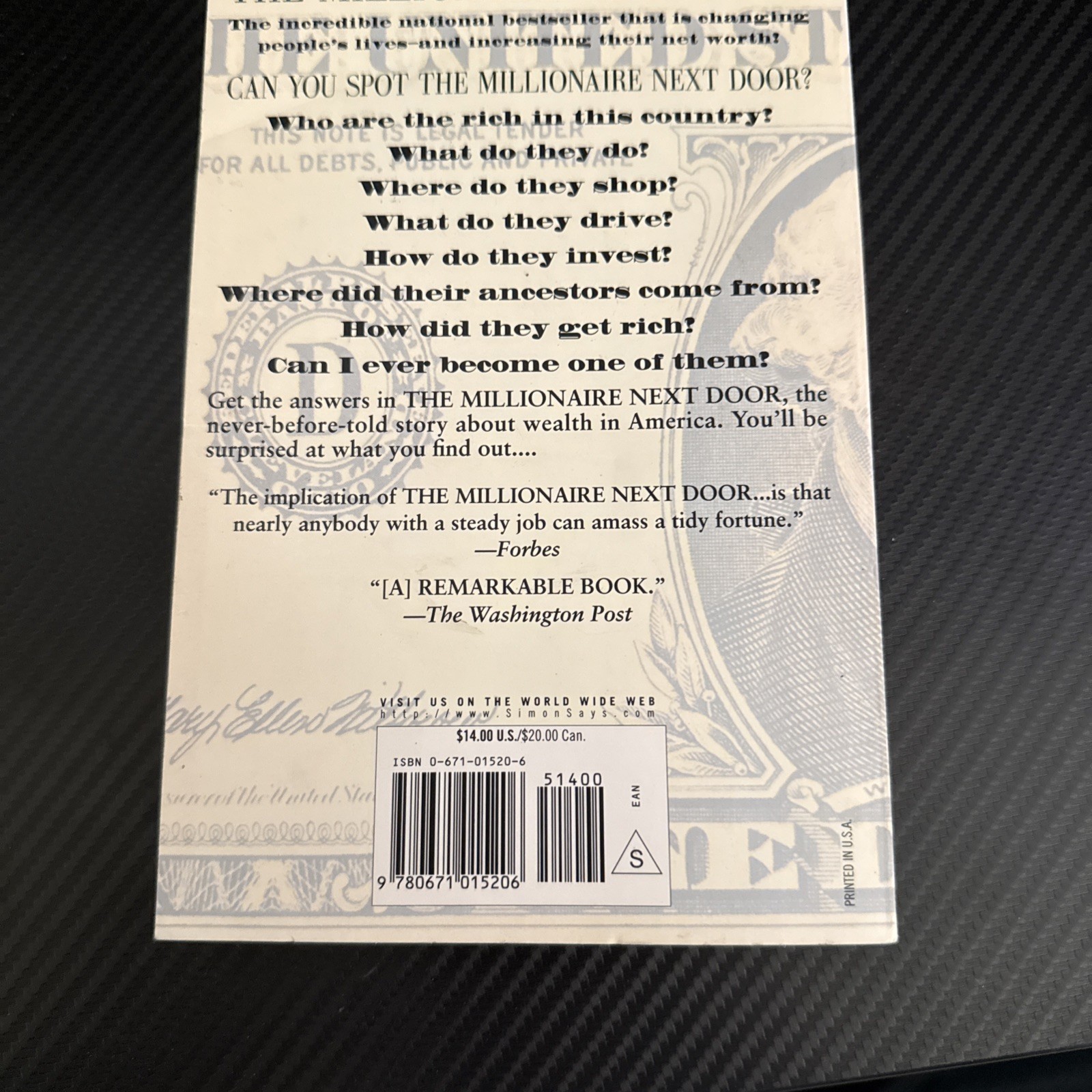 Millionaire Next Door : The Secrets of America’s Wealthy by William D. Danko