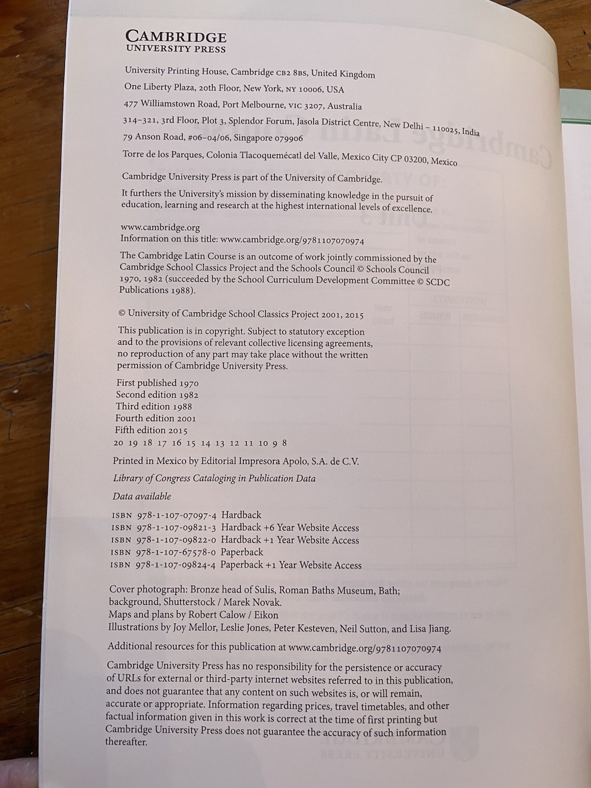 Cambridge Latin Course Unit 3 Student’s Book 5th Edition Paperback