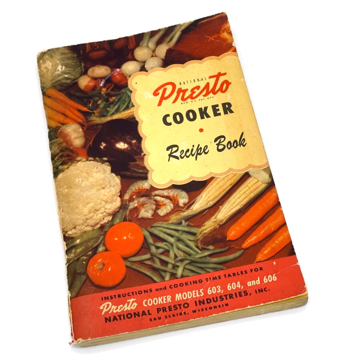 Presto Cooker Recipe Book Models 603, 604, 606 Instructions VTG 1953-127 pages