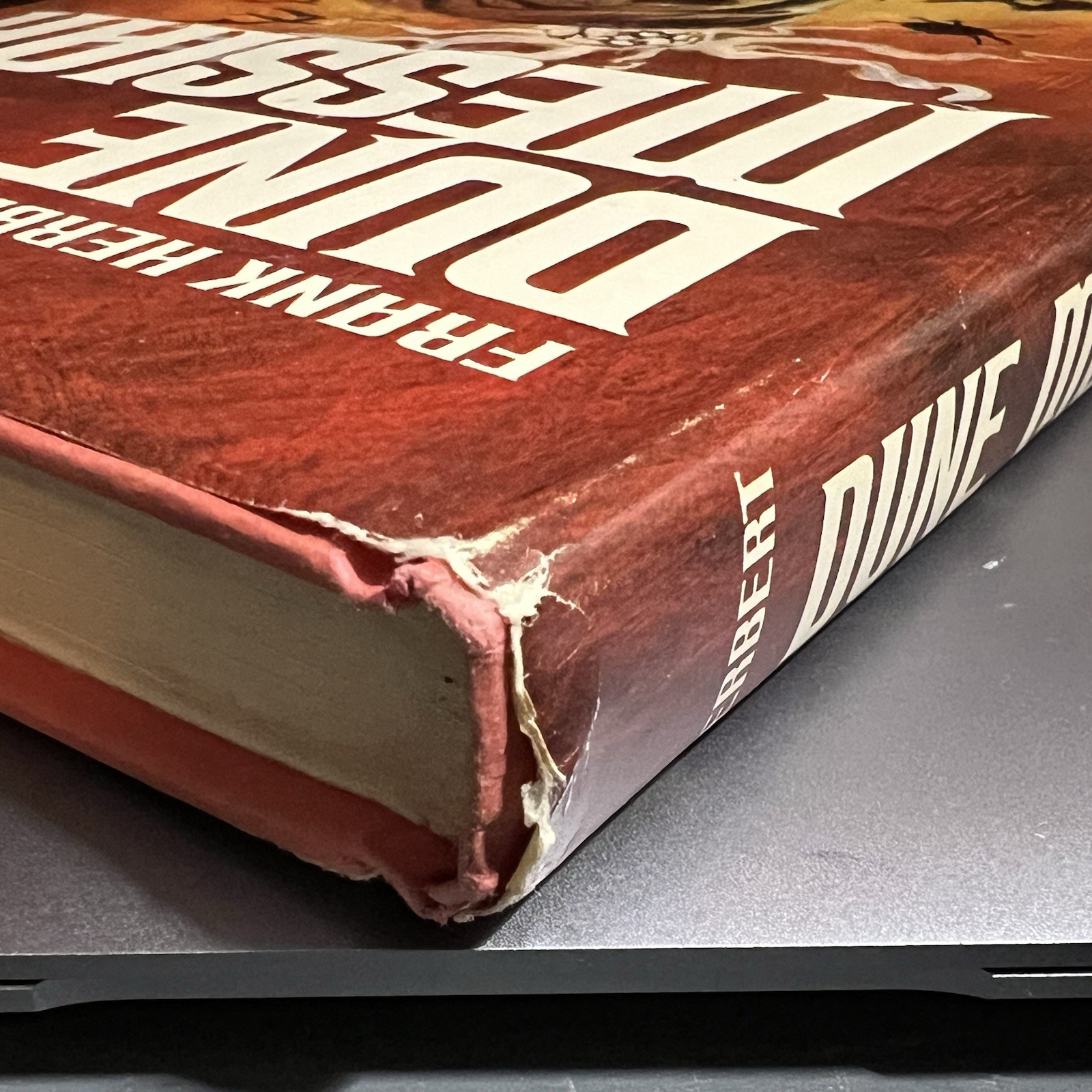 Dune Messiah By Frank Herbert 1969 BCE HCDJ Gutter code H17 Hardcover Book Club