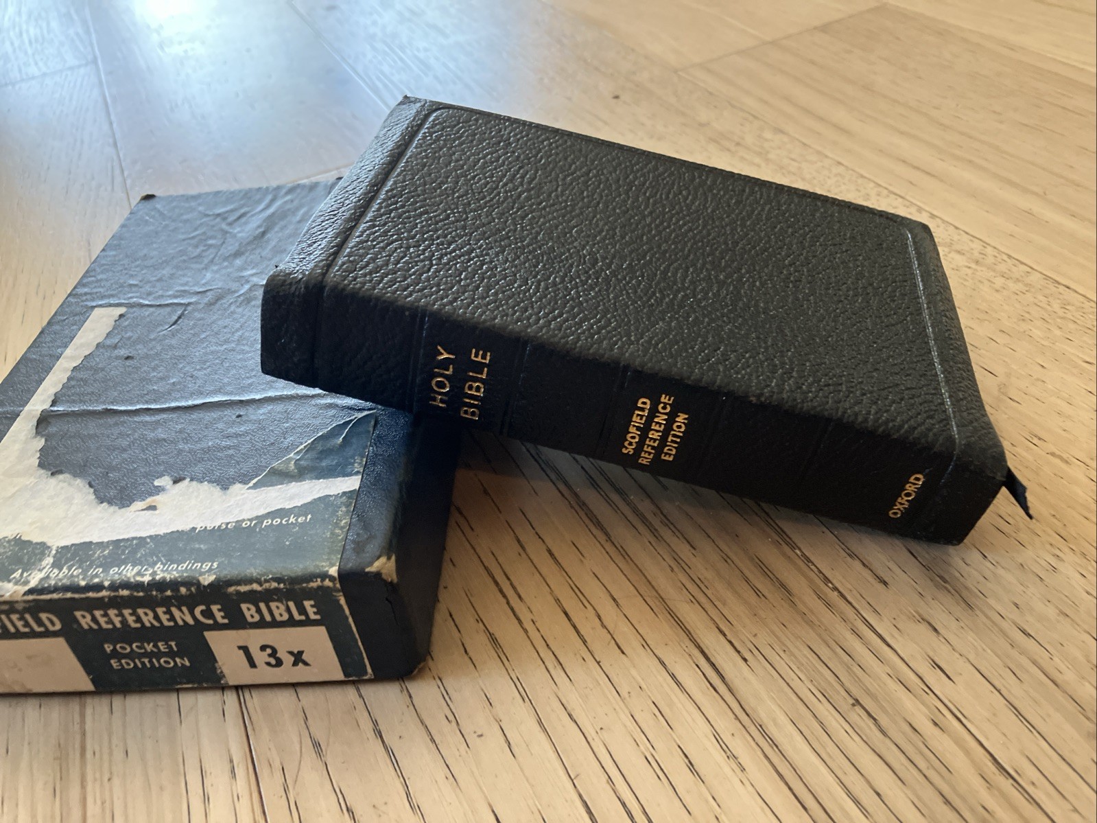 Rare! 1945 Scofield Reference Bible Pocket KJV Oxford Genuine Leather 13X in Box