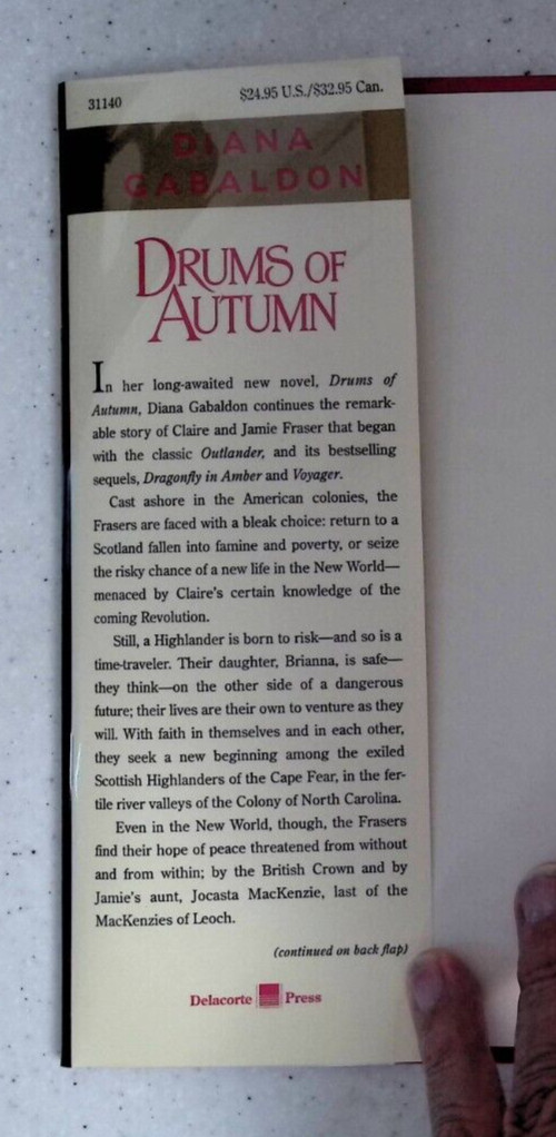Drums of Autumn by Diana Gabaldon, Outlander, Signed, 1st Edition,Hardcover,1997