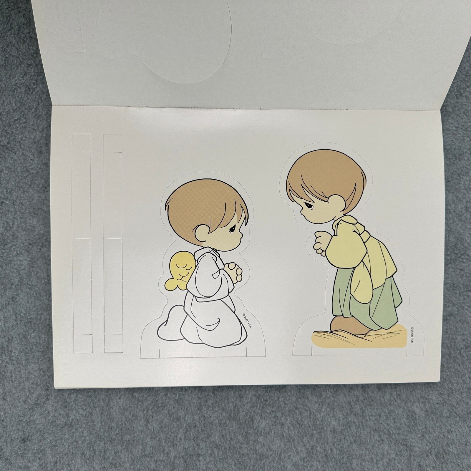 Vintage Precious Moments Book Kids Christmas Miracle Nativity Press-Out Figures