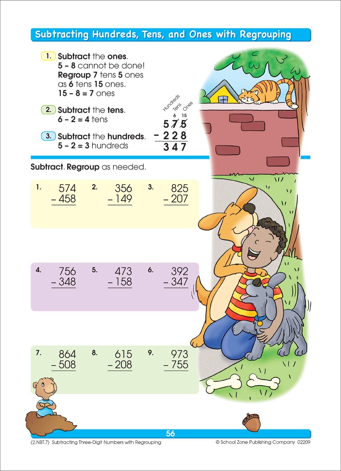School Zone Addition & Subtraction Workbook Ages 6 to 8, 1st & 2nd Grade Math