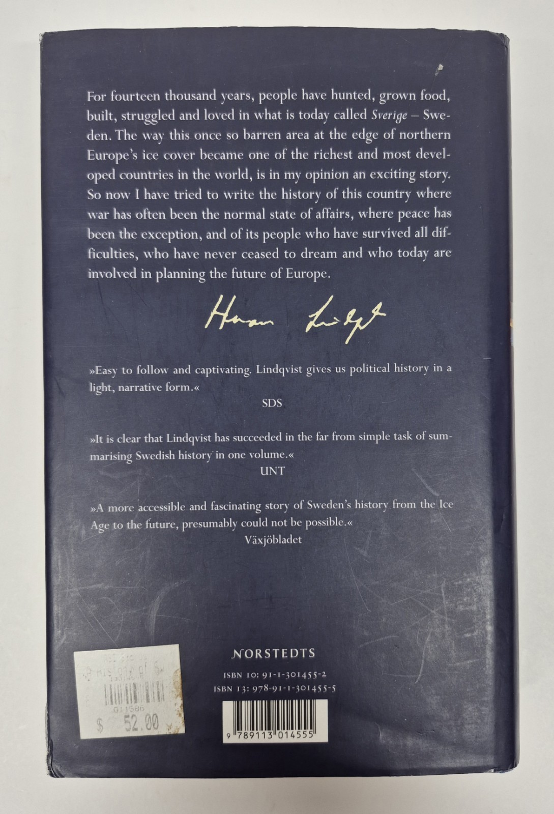 A HISTORY of SWEDEN From Ice Age to Our Age HC DJ Herman Lindqvist