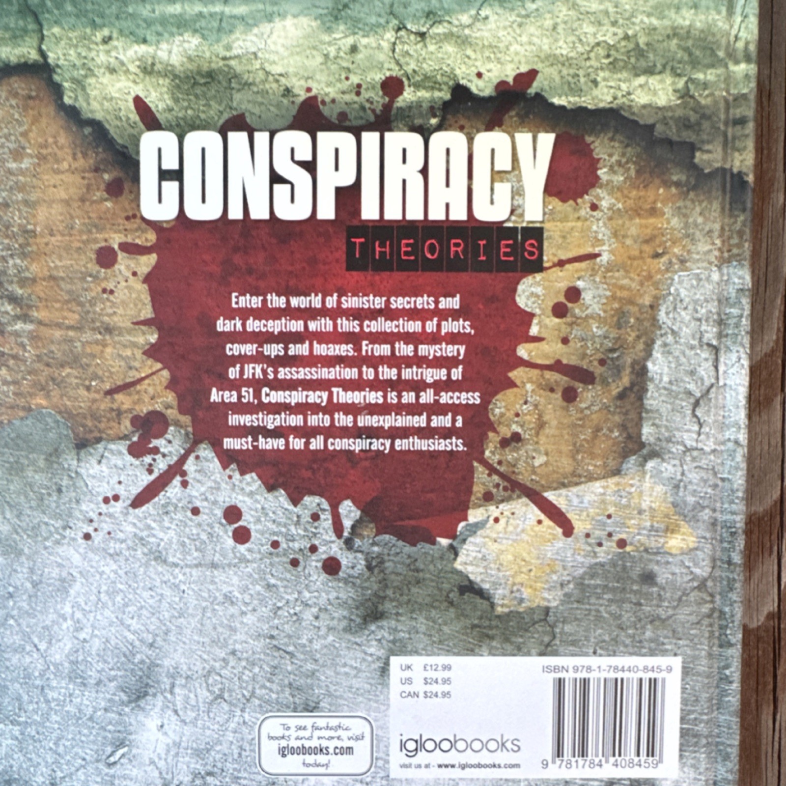 igloobooks Conspiracy Theories Hardcover Illustrated Nonfiction True Crime ISBN