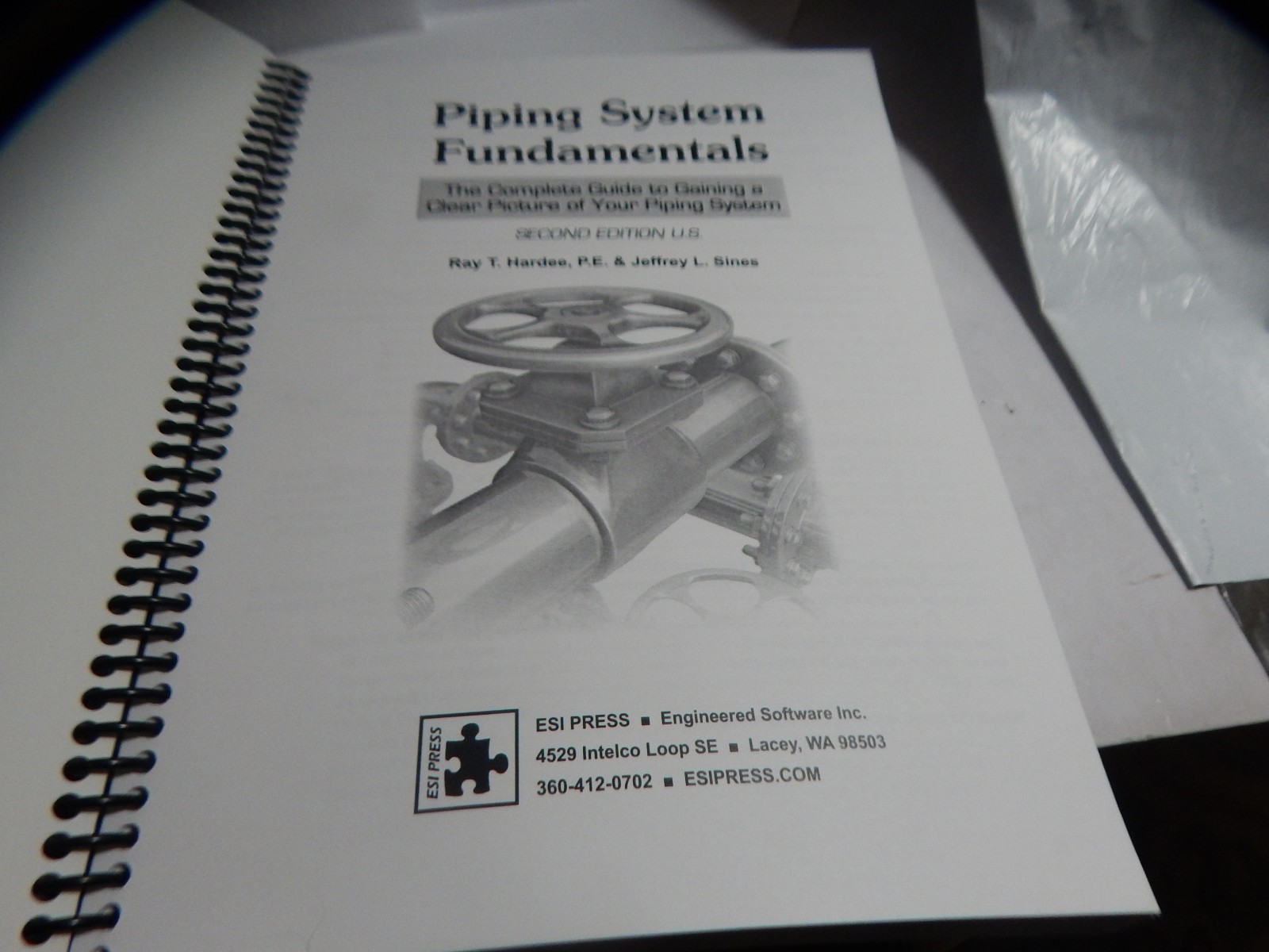 Piping System Fundamentals Hardee & Sines 2nd Edition 2012 Spiral Bound Like New