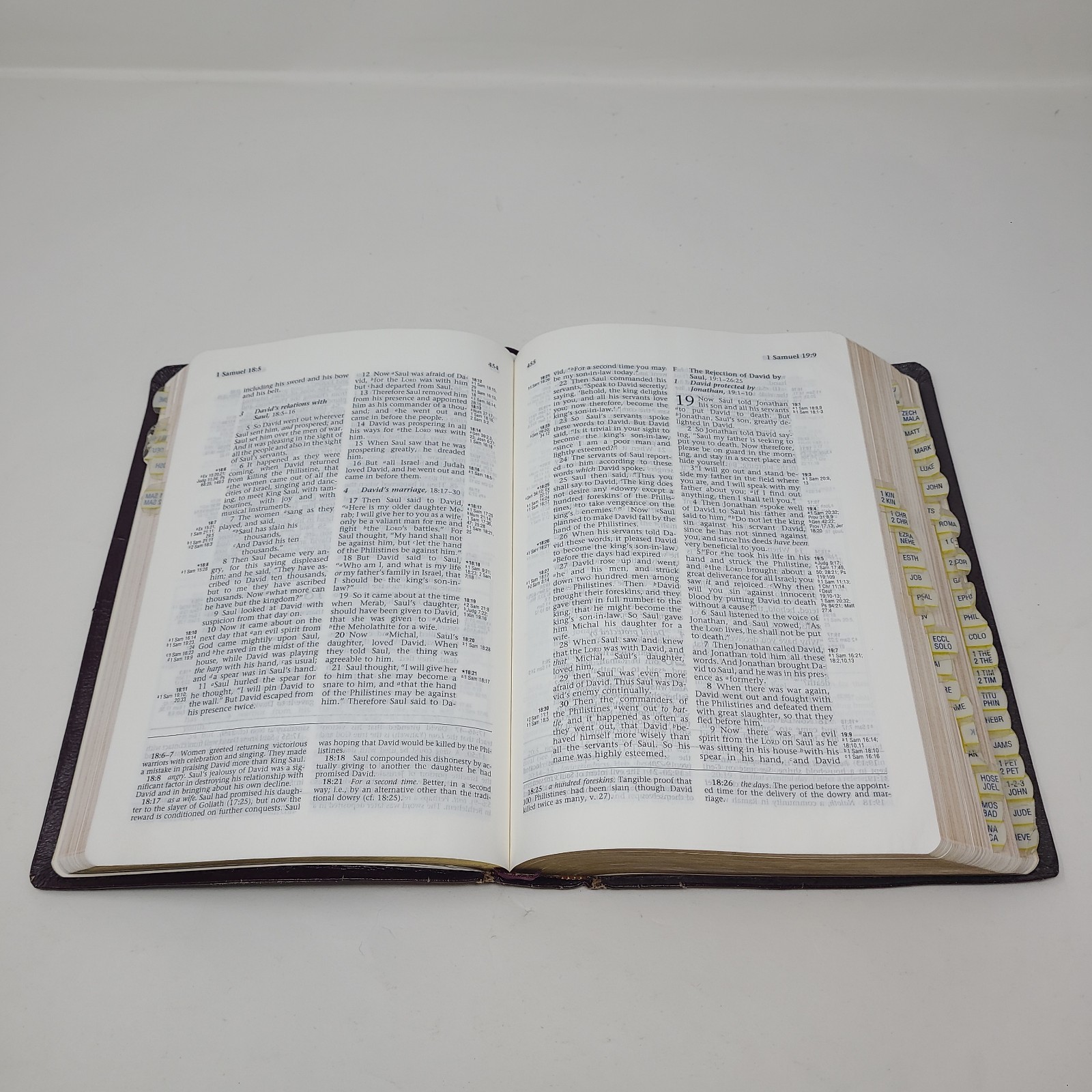 Vntg Ryrie Study Bible Expanded Edition 1995 NASB Burgundy Bonded Leather